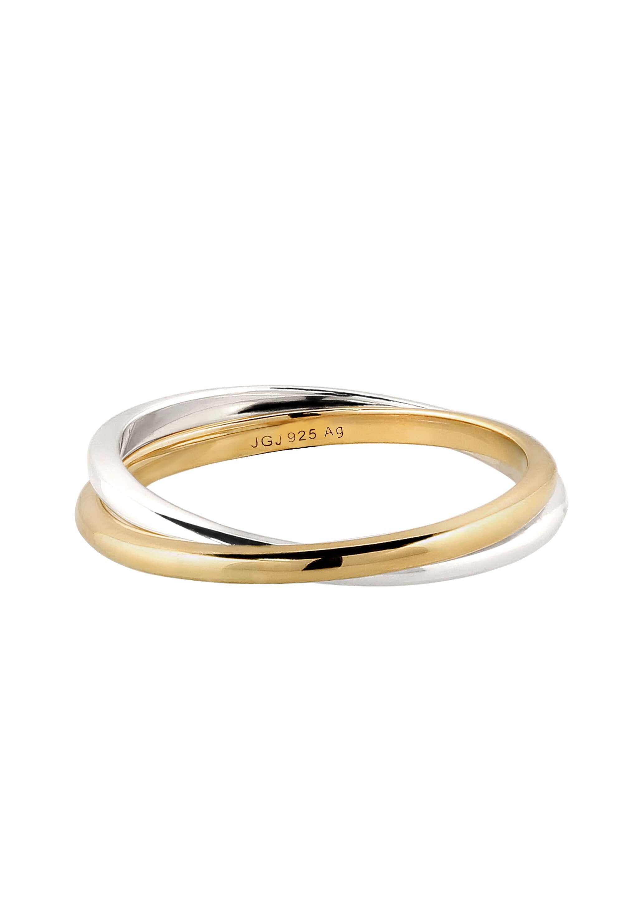 Elli Silberring »Ring Wickelring Bicolor 925 Sterling Silber vergoldet«