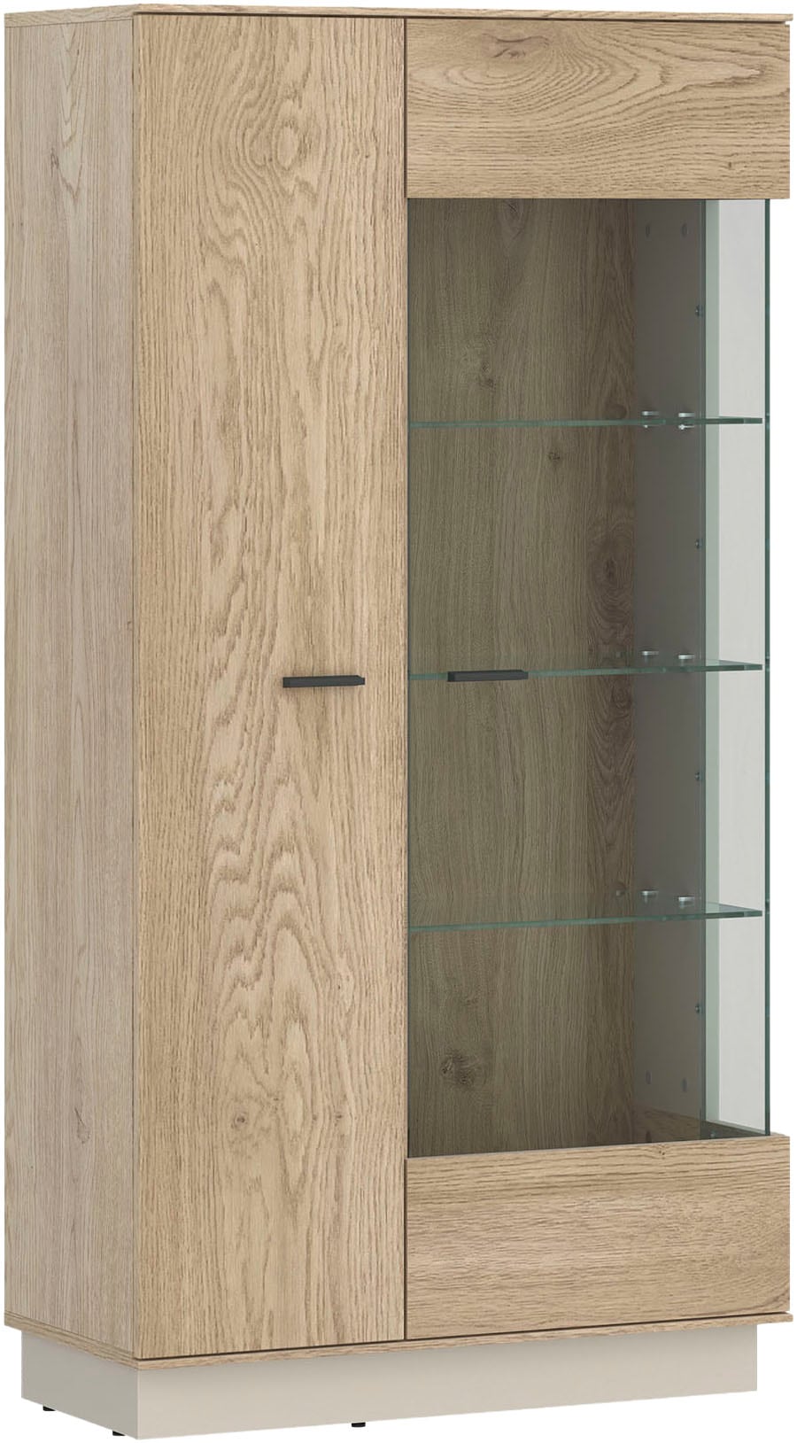 Home affaire Vitrine »LAGOON« moderne Vitrine, Breite ca.75 cm, Eckverglasung