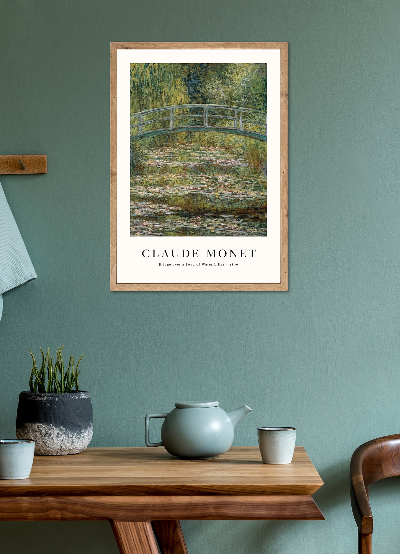 Bönninghoff Bild mit Rahmen »BRÜCKE ÜBER SEEROSEN 50x70 cm – Sommerliches Küstenmotiv«