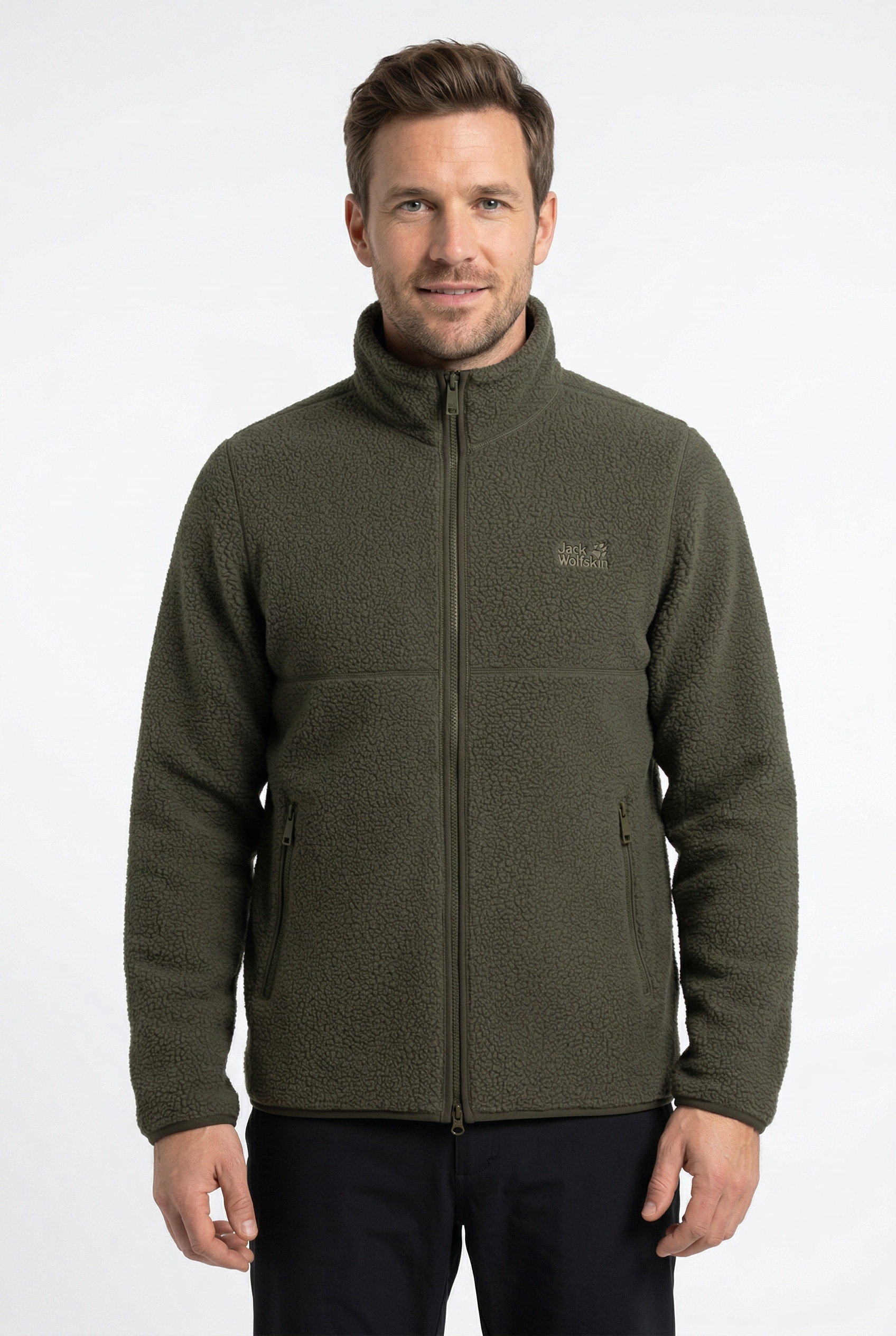 Jack Wolfskin Fleecejacke »LITE CURL FZ M« Atmungsaktiv, leicht, Übergangsjacke