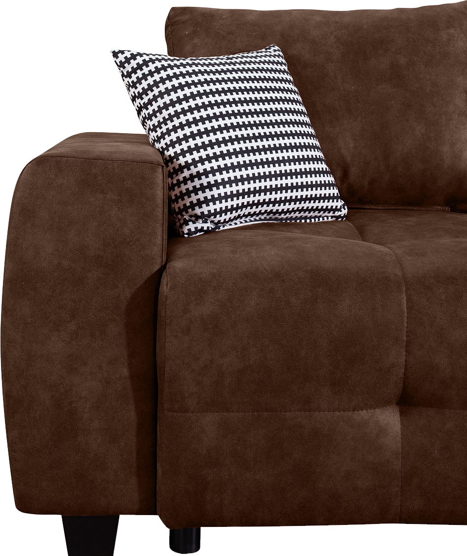 COLLECTION AB Schlafsofa »Bella, B: 241 cm, Liegefl. 142x194 cm« mit Bettfunktion, Bettkasten & 2 Zierkissen, Federkern