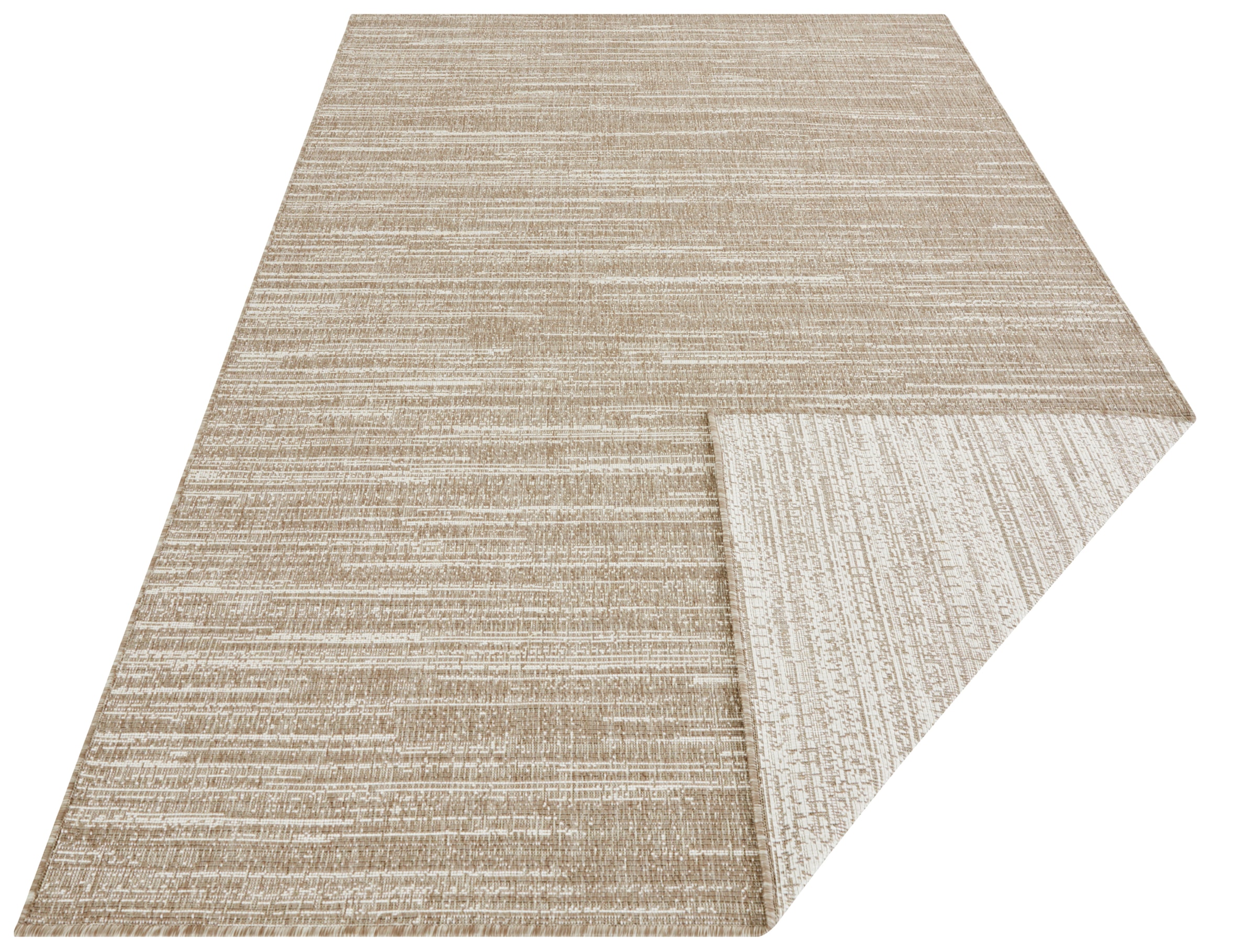 ELLE DECORATION Teppich »Mèlange Wendeteppich«, rechteckig, 5 mm Höhe, Flachgewebe, In-& Outdoor, Modern, beidseitig, Balkon, Wohnzimmer