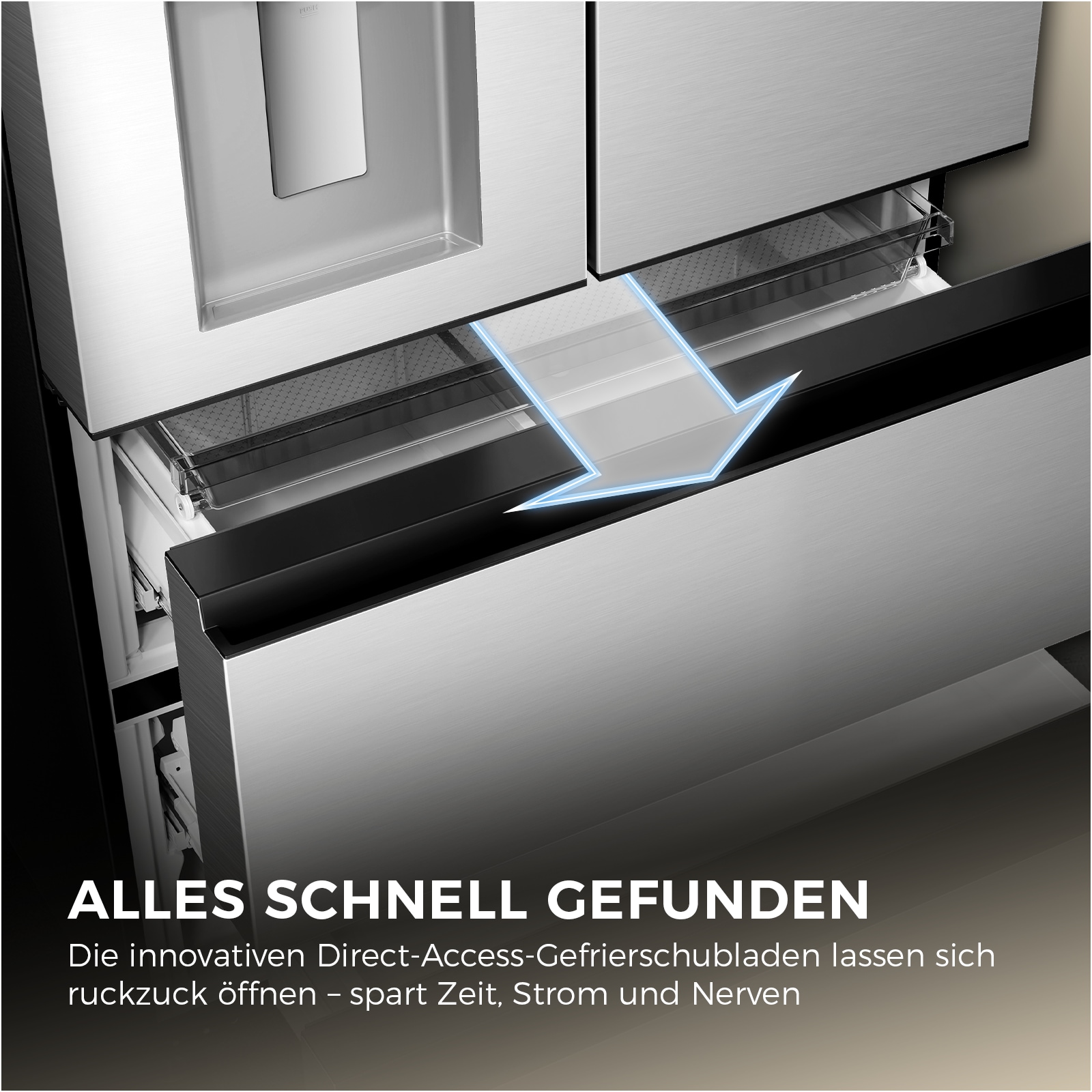 Haier Multi Door Horizon Collection »HFR59F18CWMM« 182,5 cm hoch 90,5 cm breit Wasserdispenser mit Tank
