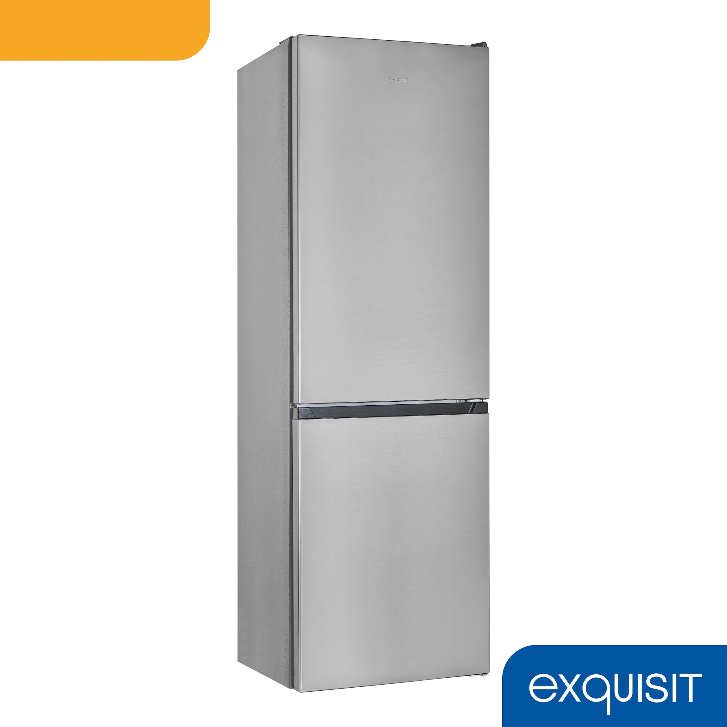 exquisit Kühl-/Gefrierkombination KGC320-100-NF-010A inoxlook »KGC320-100-NF-010A« 188 cm hoch 59,5 cm breit Flexibel & übersichtlich: Kühl-Gefrier-Kombi mit No-Frost & LED