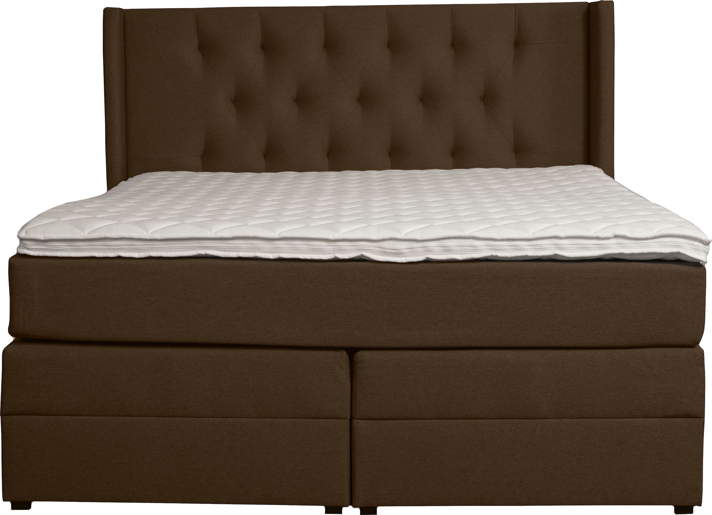 PLACES OF STYLE Boxspringbett »Elegance« mit schöner Knopfheftung, in den Härtegraden H2 & H3, inkl. Schubladen