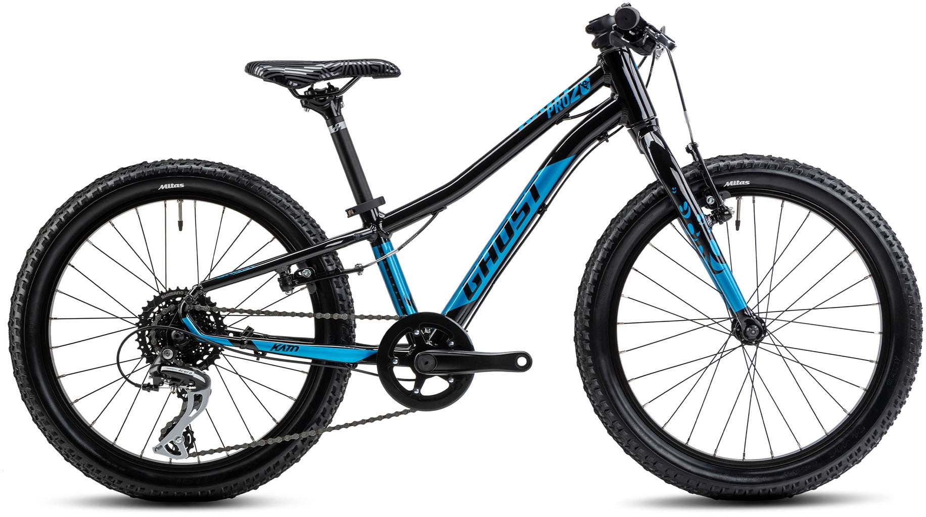 Ghost Jugendfahrrad »Kato 20 Pro« 8 Gang Shimano Acera RD-M360 Schaltwerk Kettenschaltung in schwarz, Größe 20 Zoll (50,80 cm)