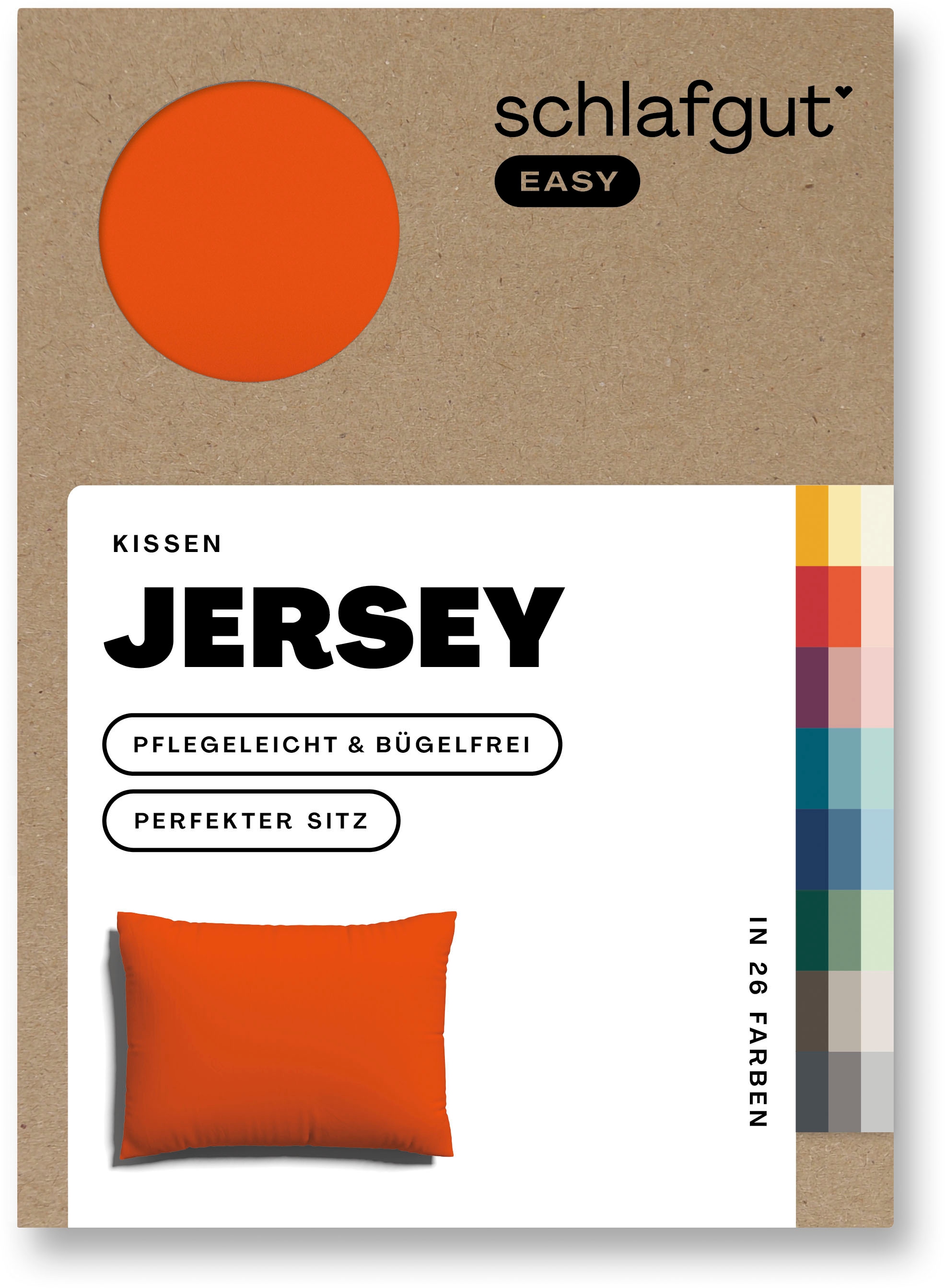 Schlafgut Kissenbezug »EASY Jersey«, (1 St.), Kissenhülle mit Reißverschluss, weich und saugfähig, Kissenbezug