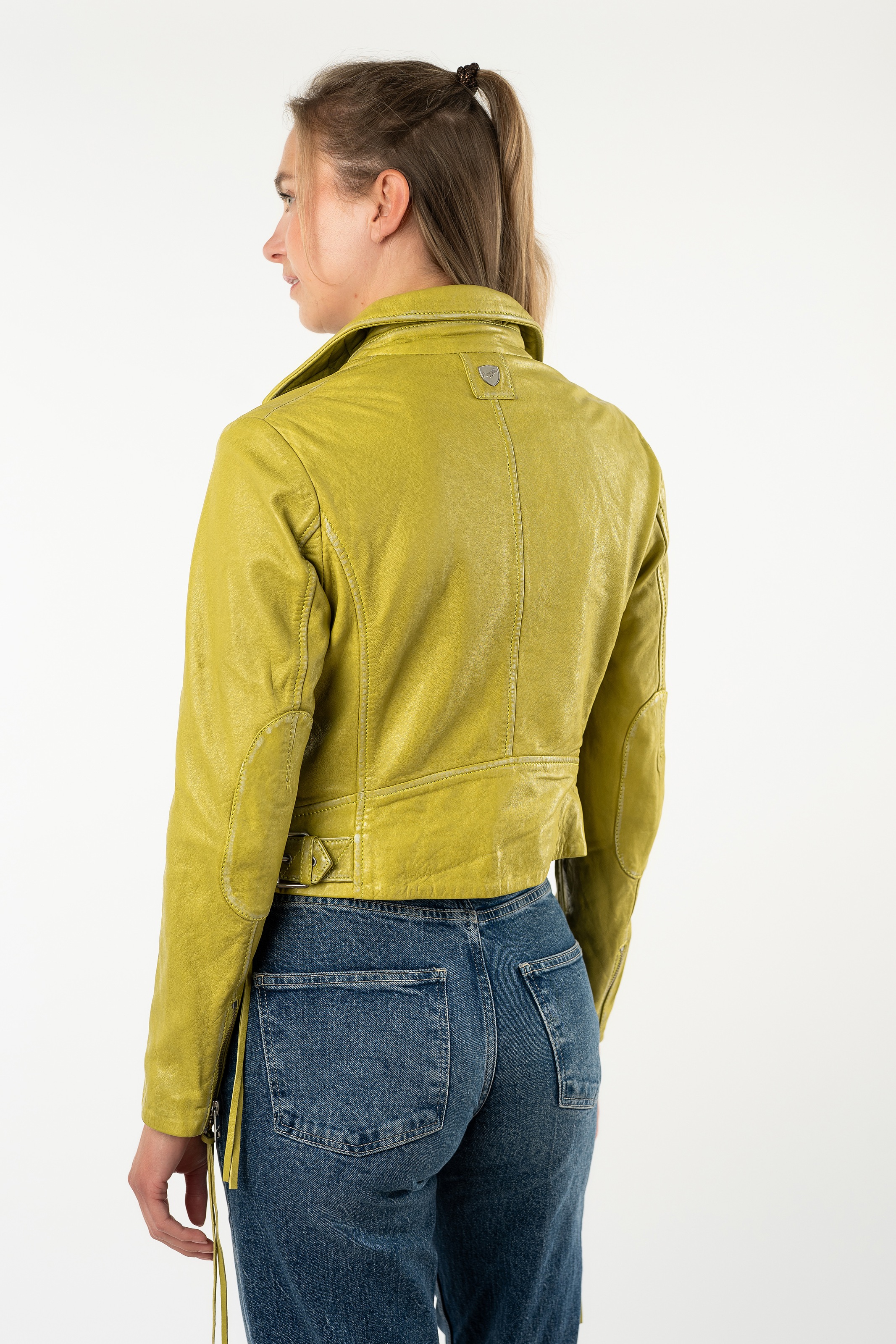 Mauritius Lederjacke »MWBatuh« mit Fransen-Details, Reverskragen