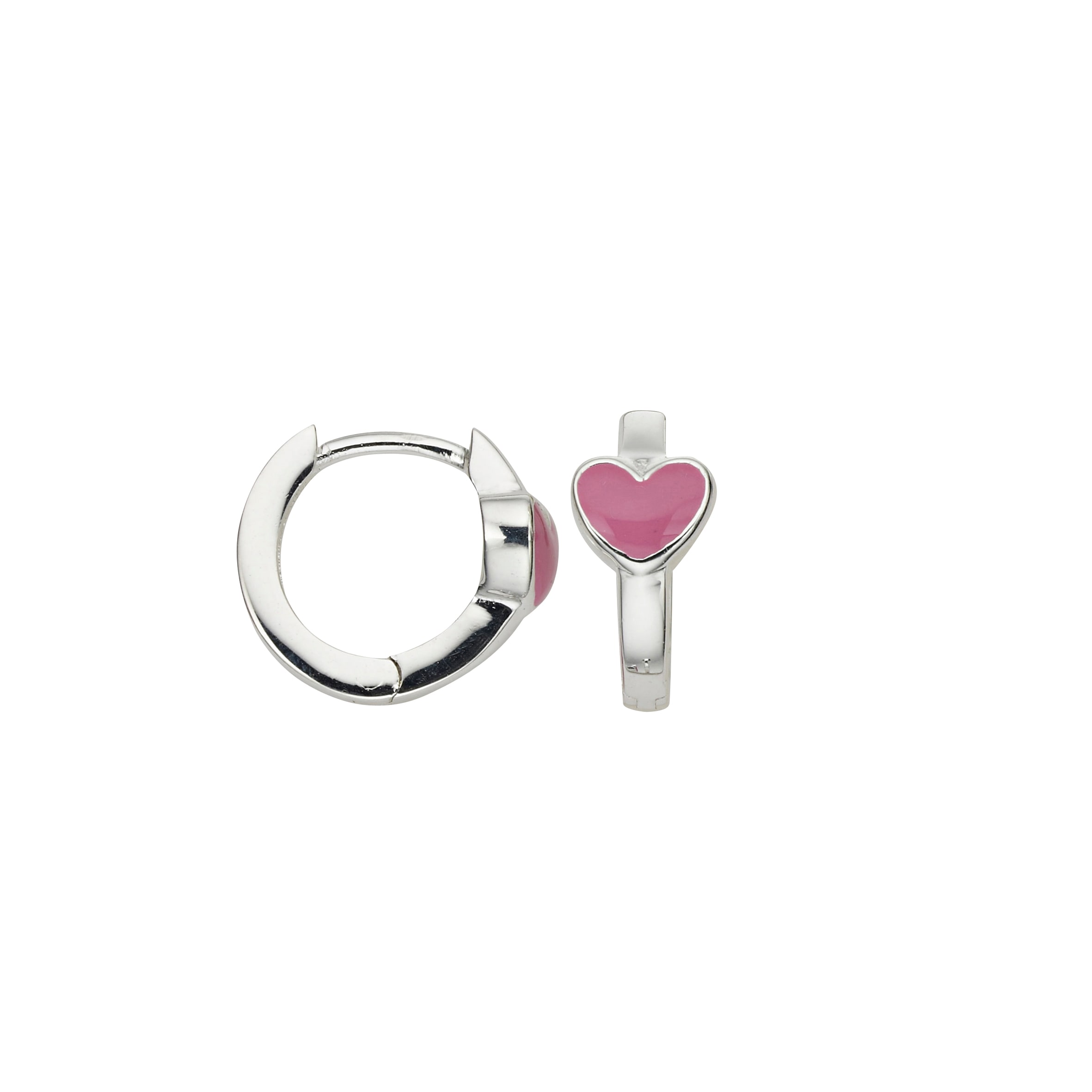 Firetti Paar Creolen »Schmuck Geschenk Silber 925 Ohrschmuck Ohrringe Herz« Emaille