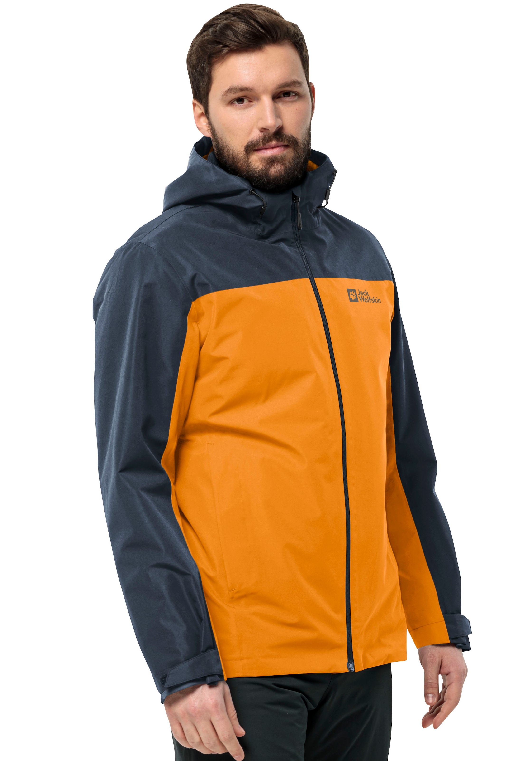 Jack Wolfskin 3-in-1-Funktionsjacke »TAUBENBERG 3IN1 JKT M«, mit Kapuze, Wasserabweisenden Reißverschlüssen, Wasserdicht, Atmungsaktiv