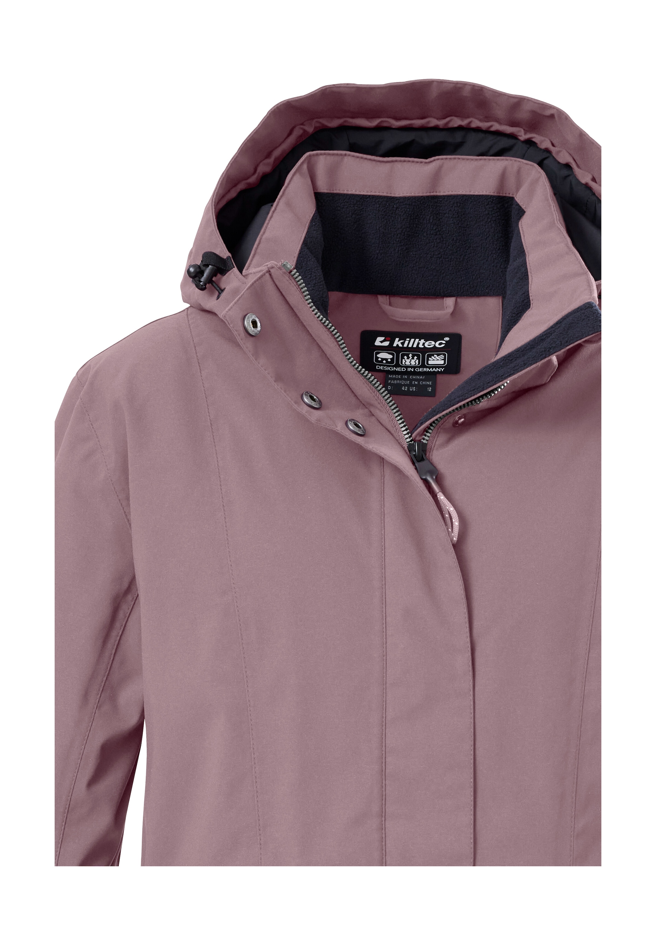 Killtec Funktionsjacke »Damen Jacke« Wasserdichte, atmungsaktive Damenjacke mit abnehmbarer Kapuze