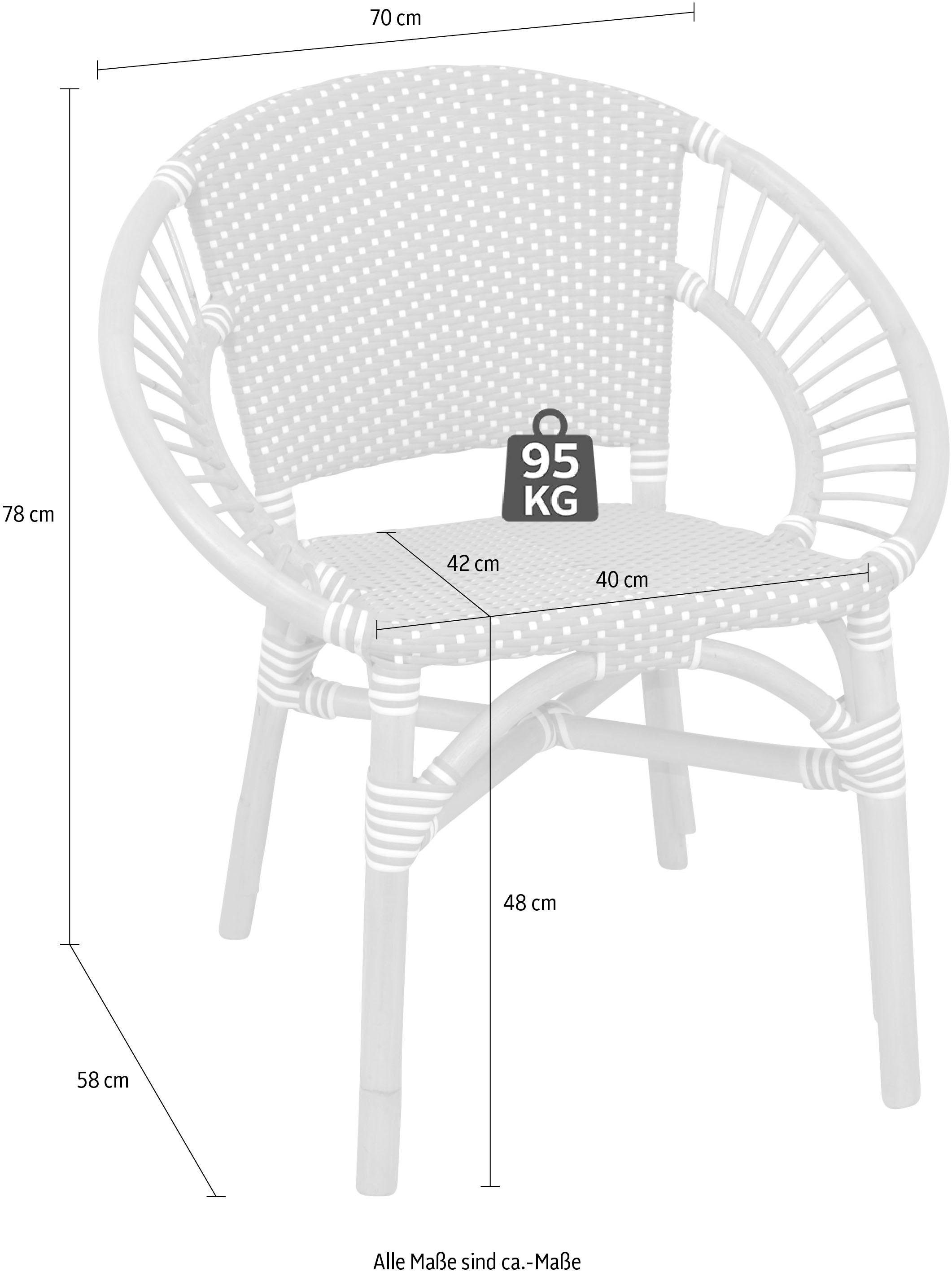 Home affaire Cocktailsessel, handgeflochten