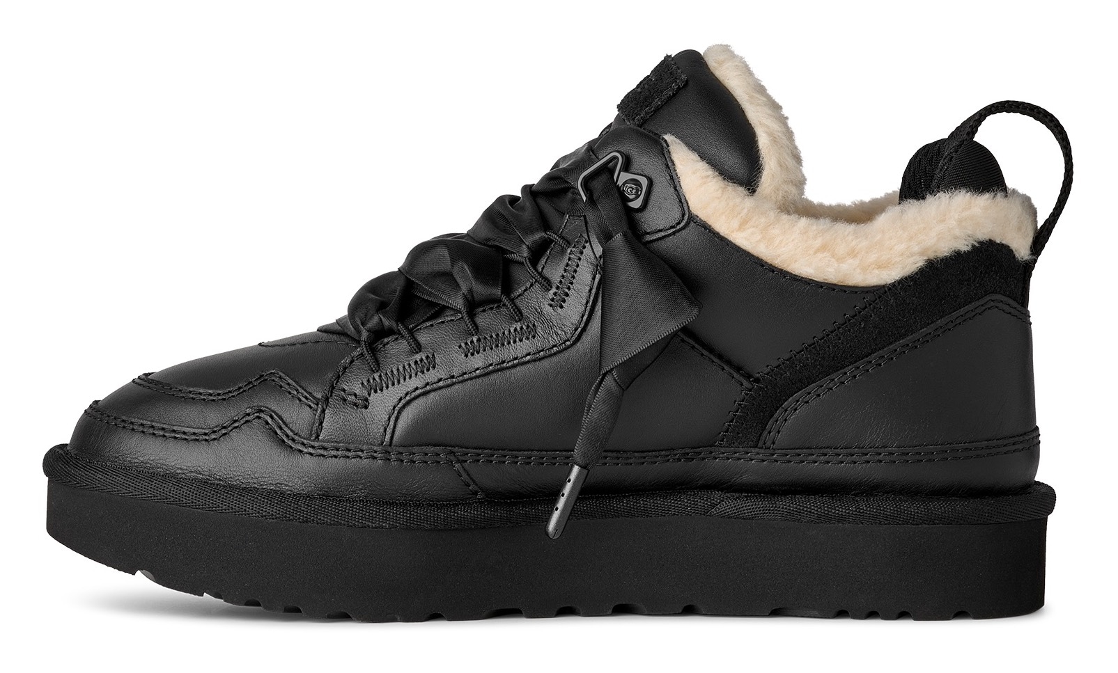 UGG Sneaker »LOWMEL LTHR«, Midcut Sneaker, Schnürschuh mit Anziehlasche