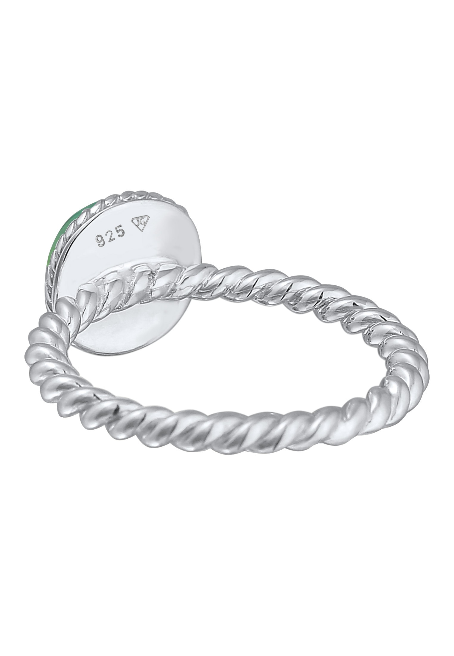 Nenalina Silberring »Ring Grüner Achat Geburtsstein Mai Trend 925 Silber«