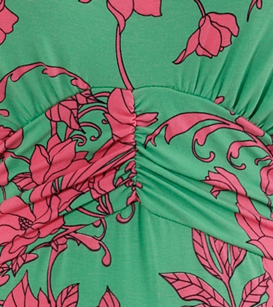 Aniston SELECTED Sommerkleid, mit abstrakten Blüten- und Blätterdruck