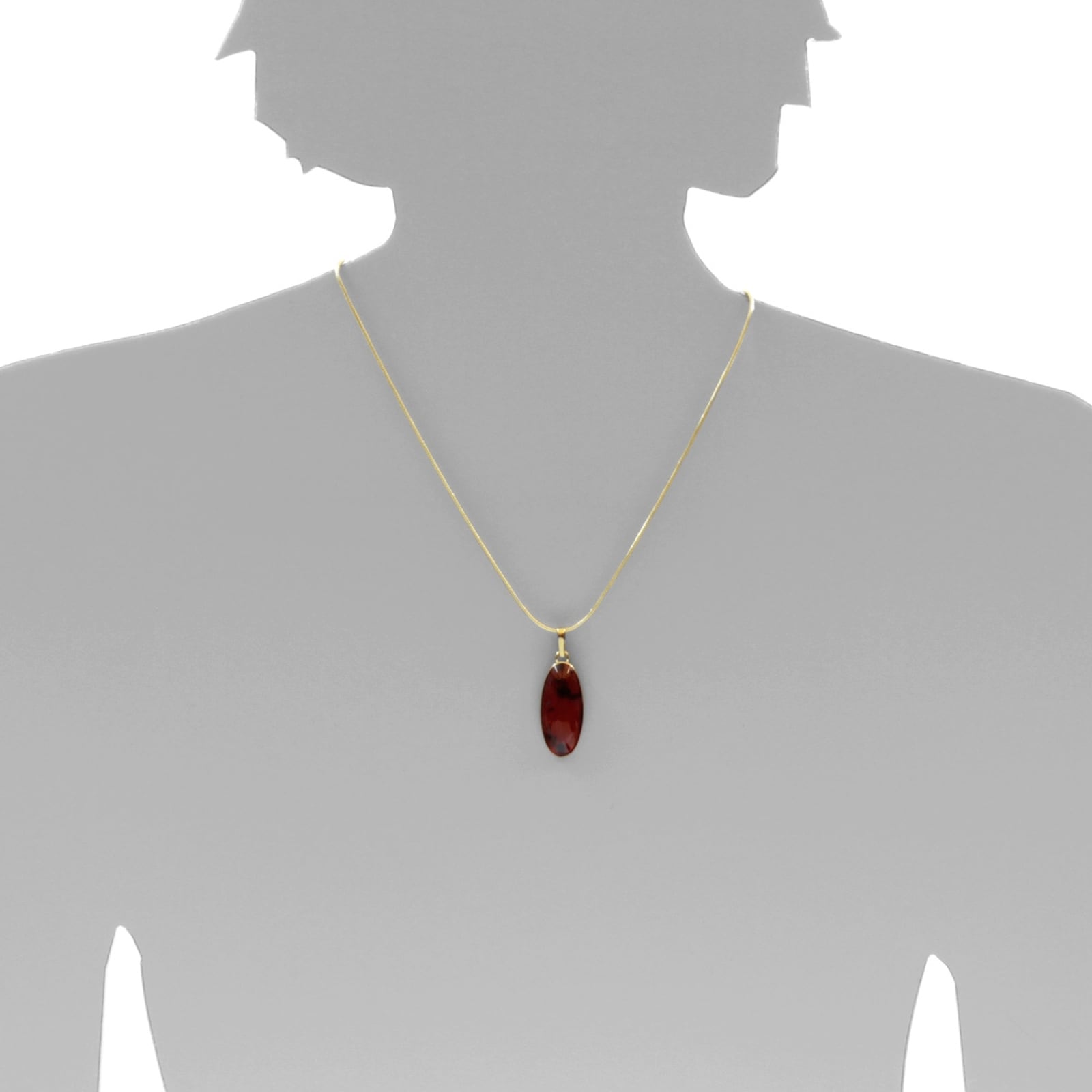 OSTSEE-SCHMUCK Kettenanhänger »- Classic 30x13 - Gold 333/000 - Bernstein«