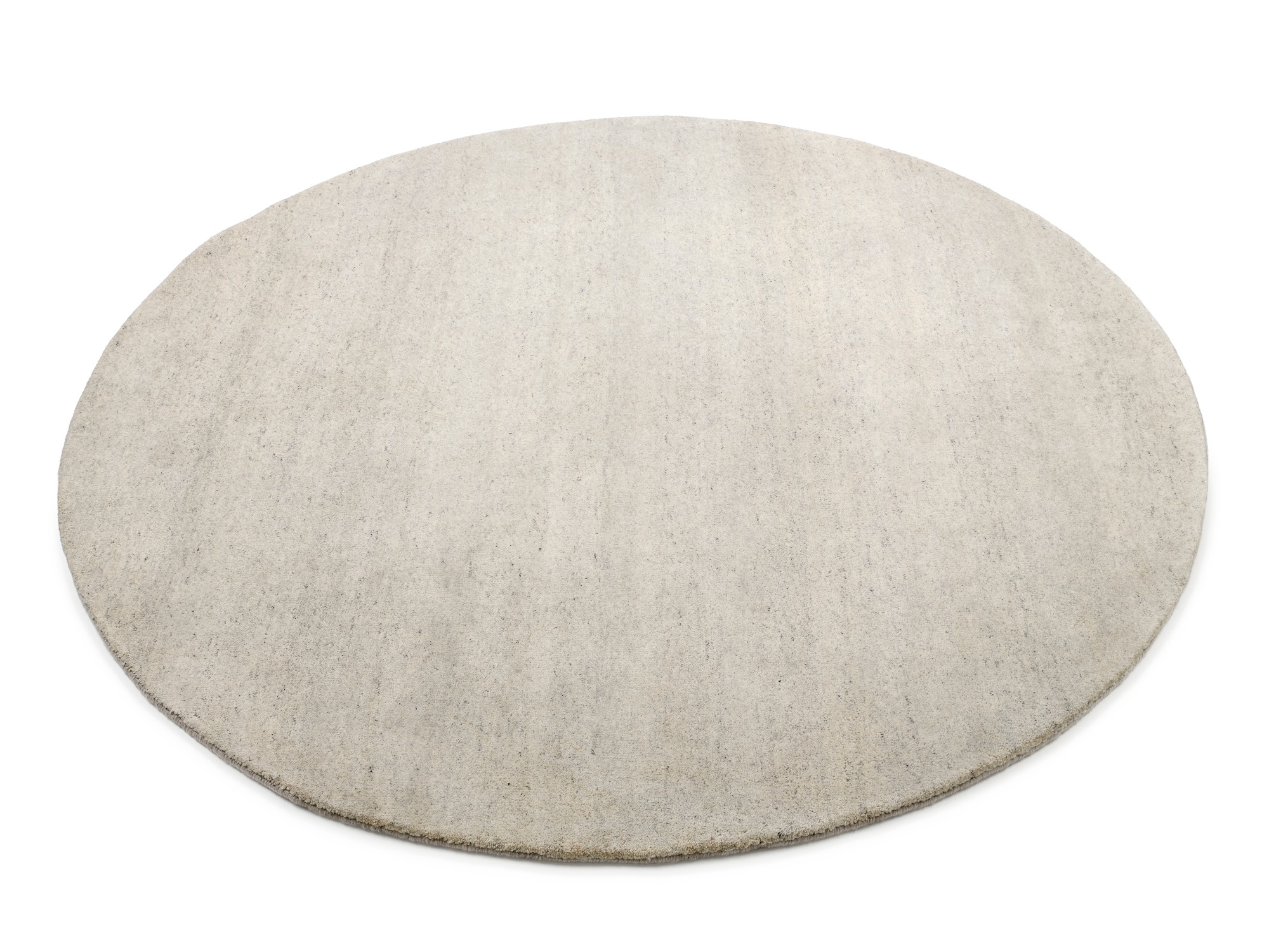 OCI DIE TEPPICHMARKE Wollteppich »ESEMPIO UNI MELANGE«, rund, 18 mm Höhe, reine Wolle, handgeknüpft, hochwertig verarbeitet, natürlich warm