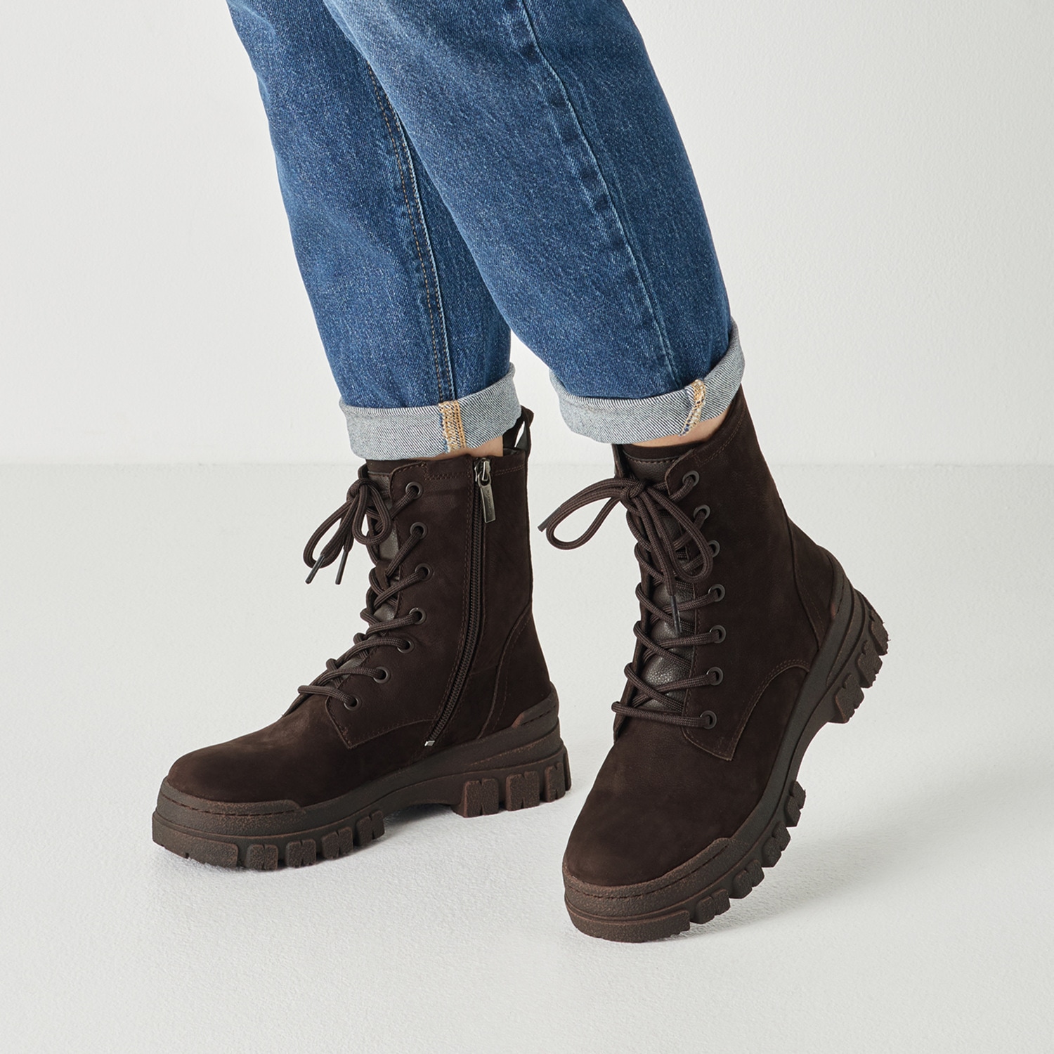 Tamaris Schnürstiefelette  Blockabsatz, Schnürboots mit Anziehlasche