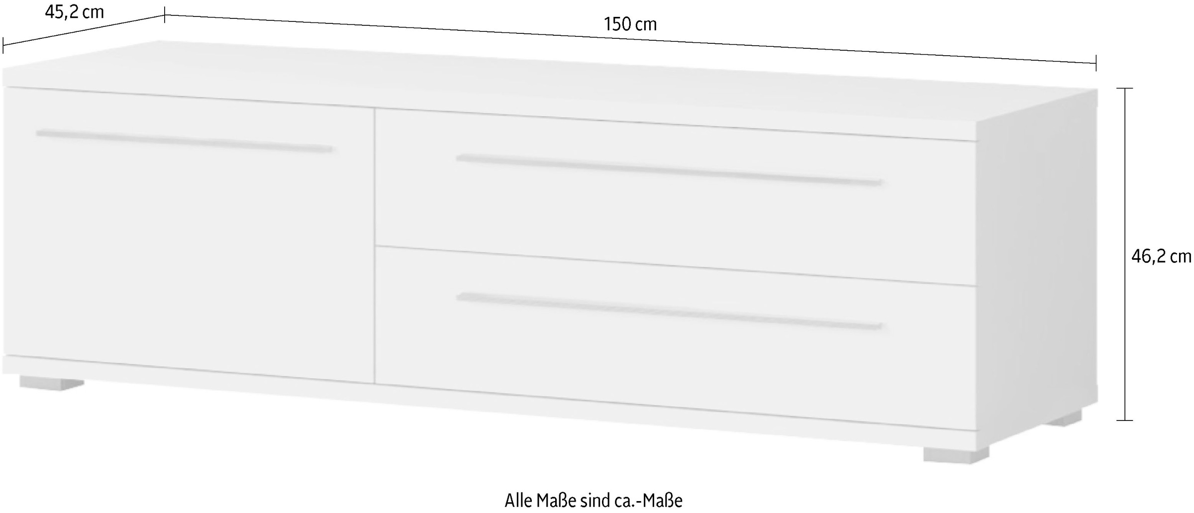 Places of Style TV-Board »Piano«, UV lackiert, mit Soft-Close-Funktion