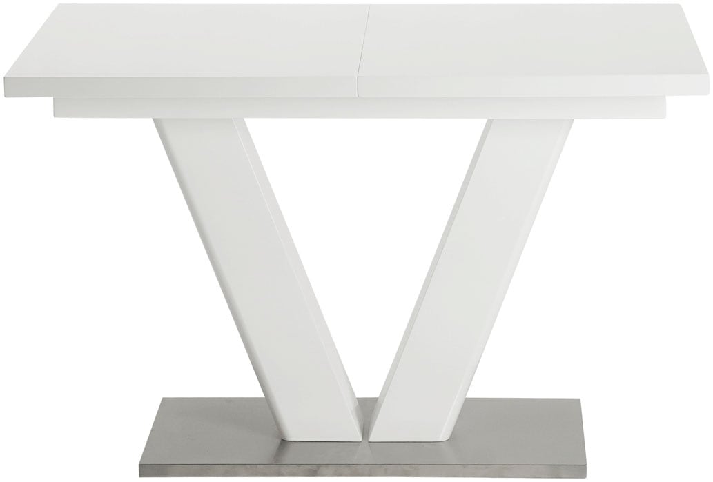 Home affaire Esstisch »Elbach«, Hochglanz weiß, Ausziehtisch 120-160 cm, Esszimmer
