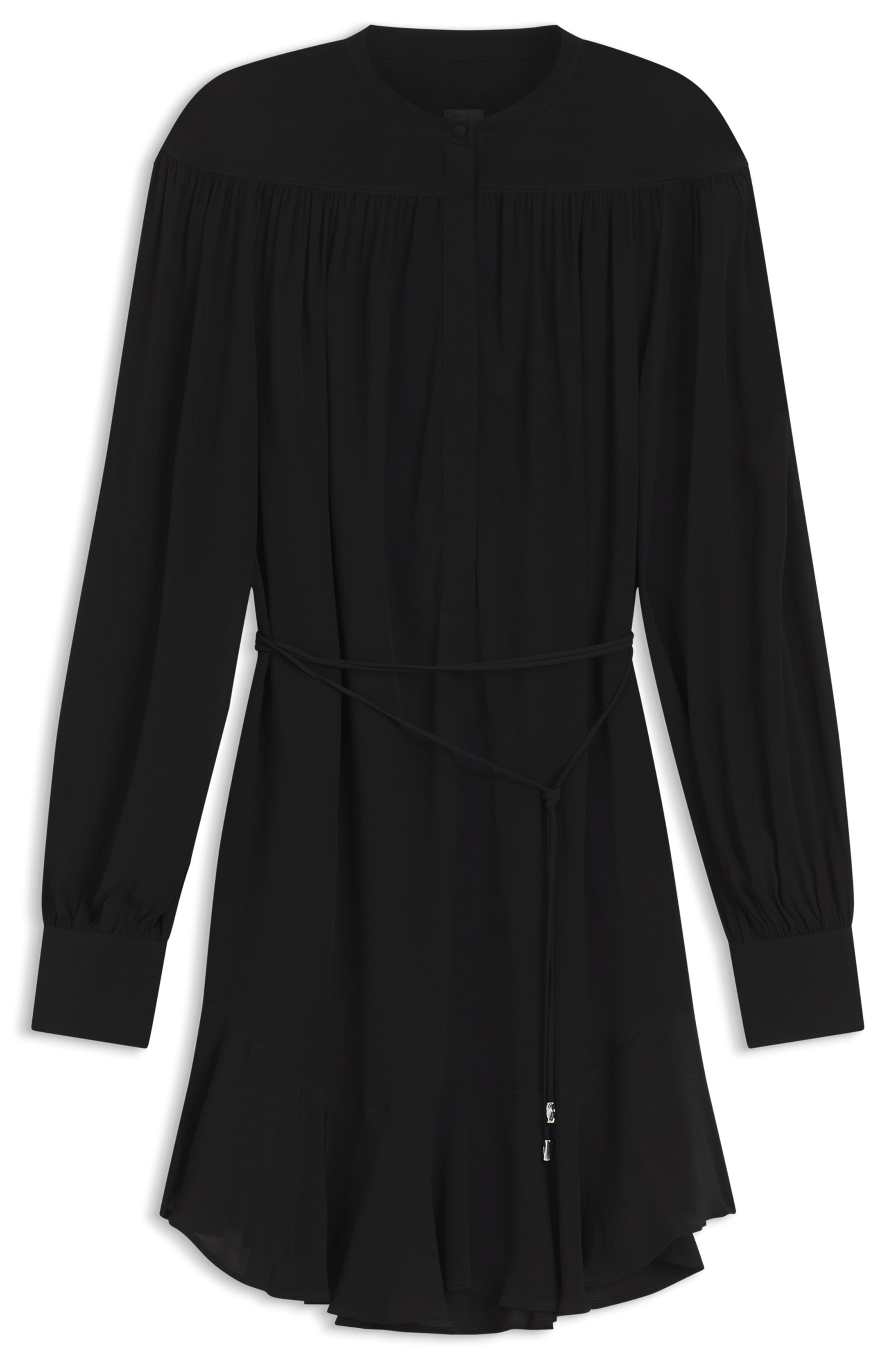 BOSS ORANGE Hemdblusenkleid »Dassandra Premium Damenmode« mit verdeckter Knopfleiste & Bindegürtel, Relaxed Fit