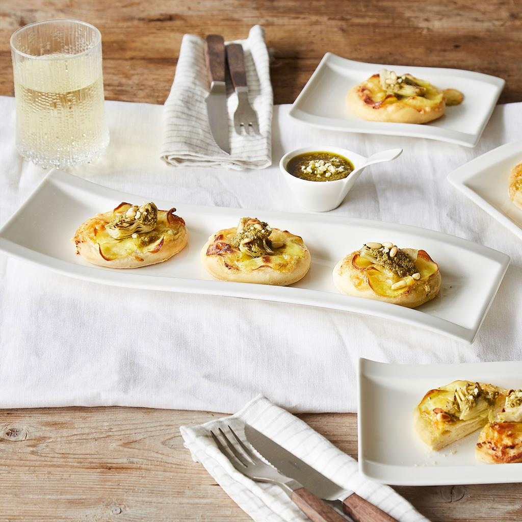 Villeroy & Boch Geschirr-Set »Antipasti Set NewWave 5er Set weiß« Spülmaschinengeeignet, Mikrowellenfest