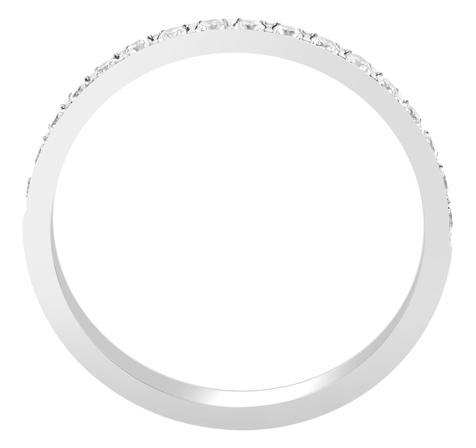 Adelia´s Fingerring »Damen Ring aus Edelstahl mit Strass Steinchen«