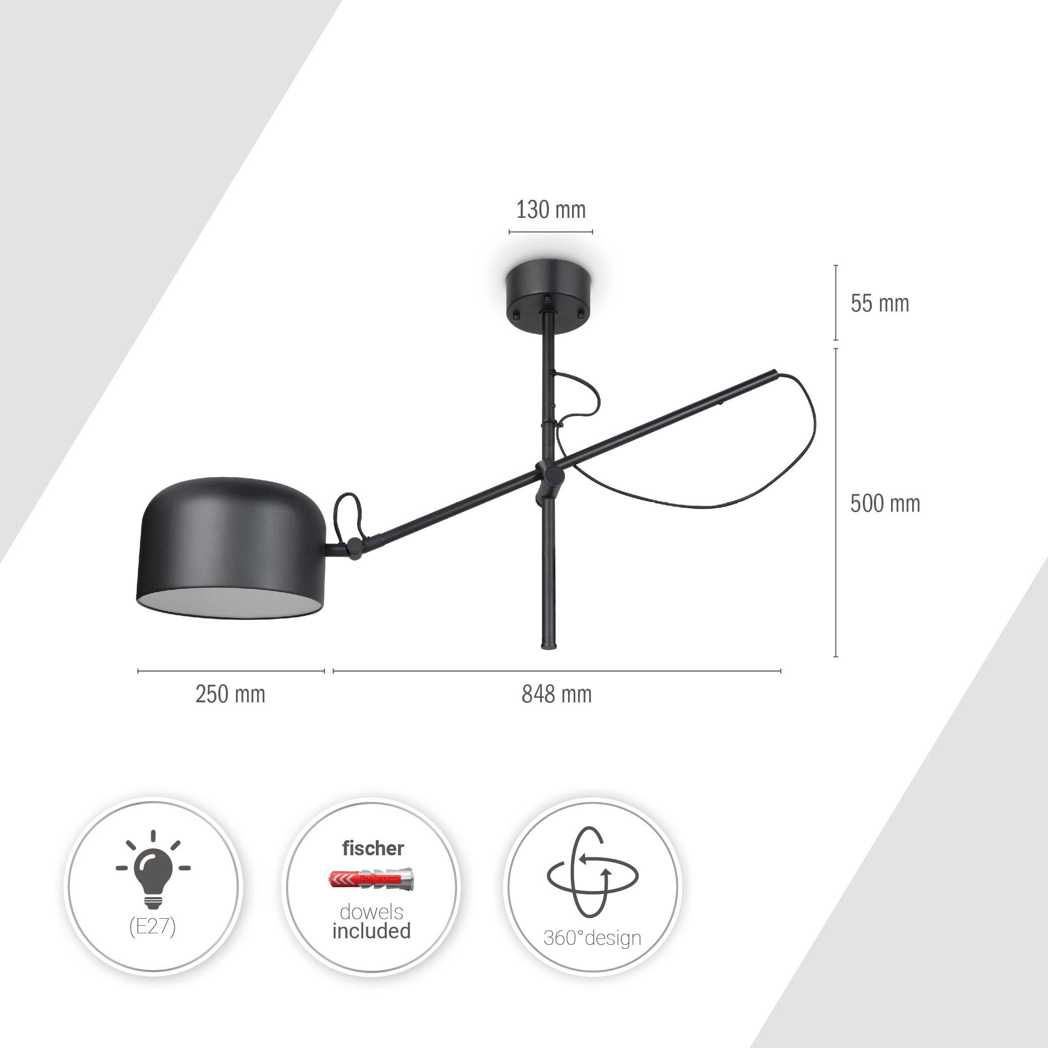 Paco Home Deckenleuchte »BOWL«, 1 flammig, Leuchtmittel E27 | ohne Leuchtmittel