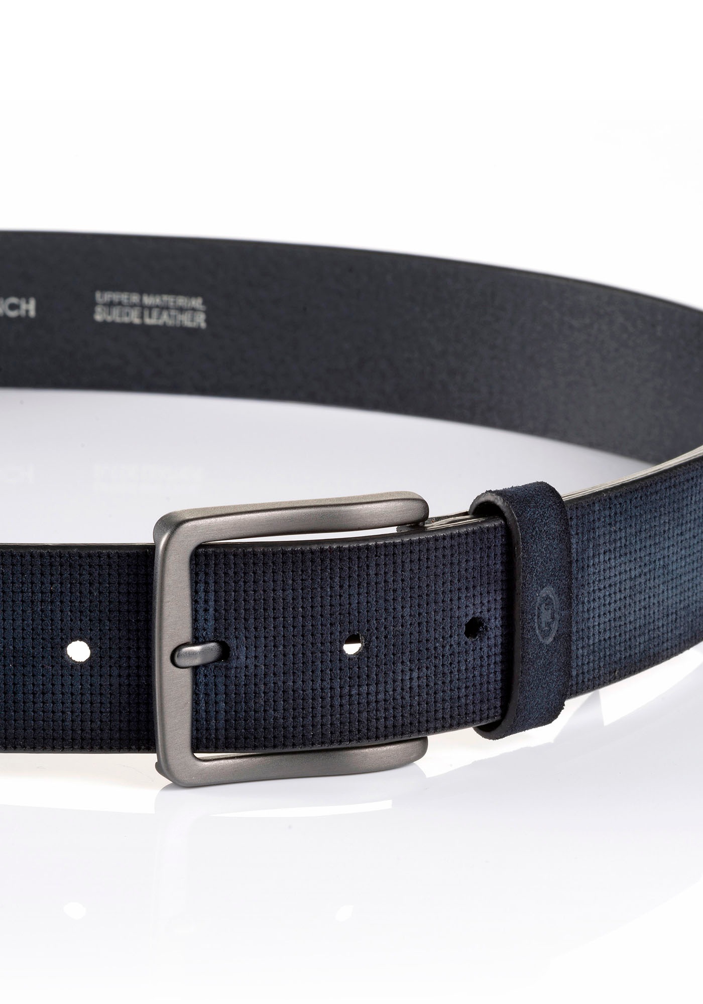 TOM TAILOR Ledergürtel »TTBART«, 4 cm breiter Herrengürtel, Velourslederoptik, bis Gr. 120