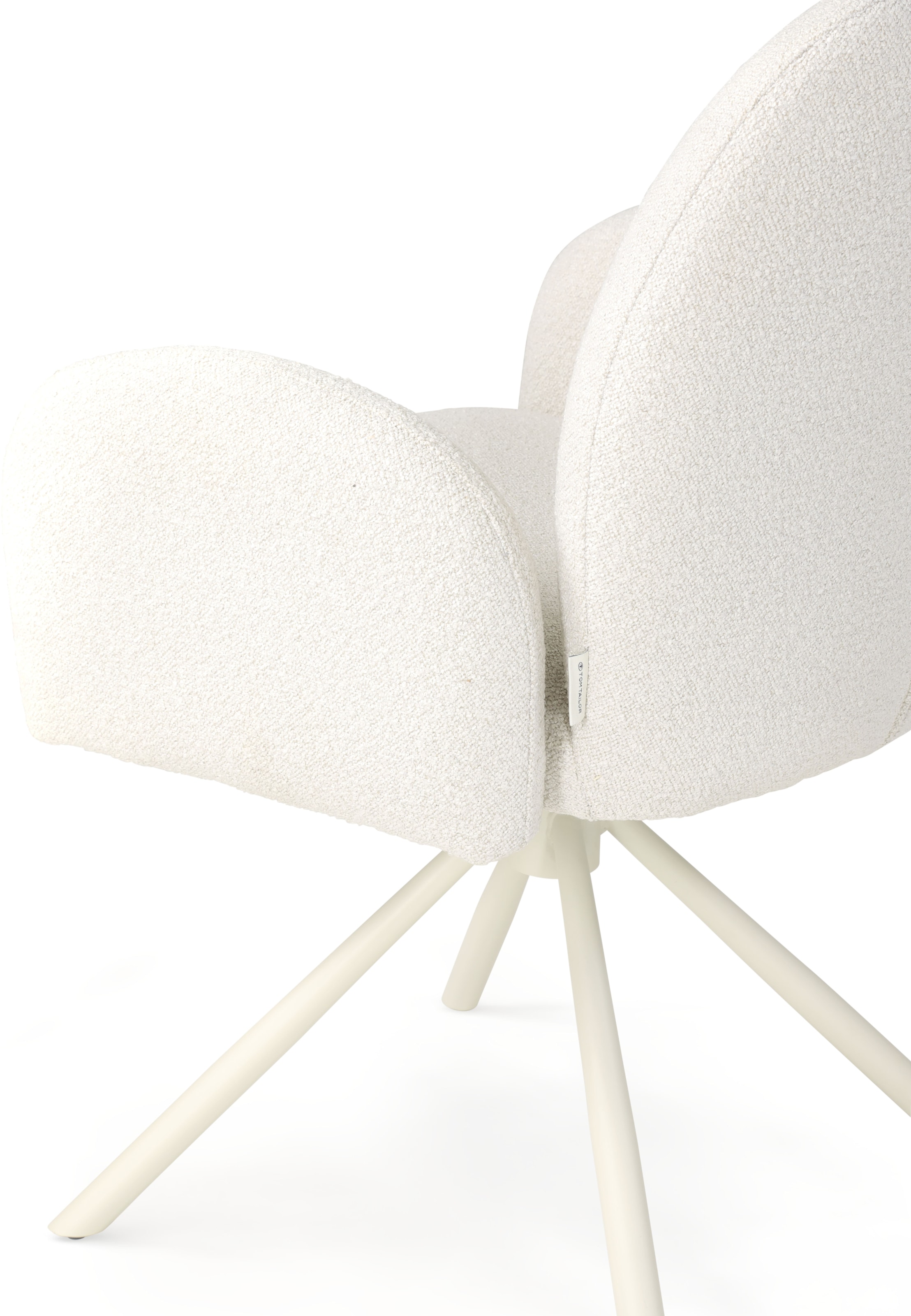 TOM TAILOR HOME Armlehnstuhl »PEBBLE ARMCHAIR«, (Set), 2 St., Webstoff Bouclé, Esszimmerstuhl, mit Armlehnen, 4-Fußgestell, 140 kg belastbar, drehbar
