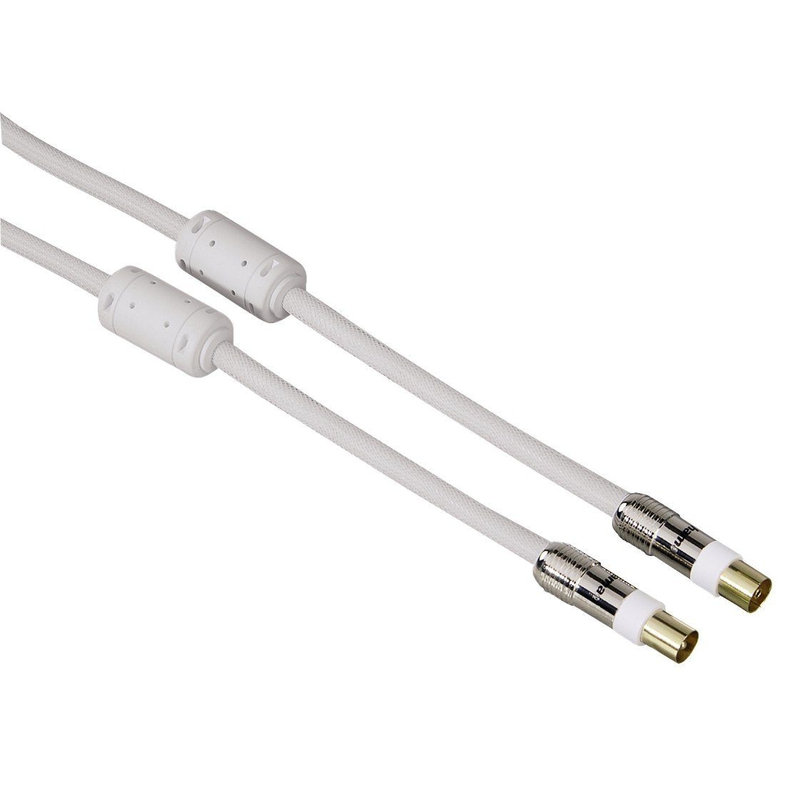 Antennen-Kabel Koax-Stecker - Koax-Kupplung, 1,5 m, 120 dB »Weiß«