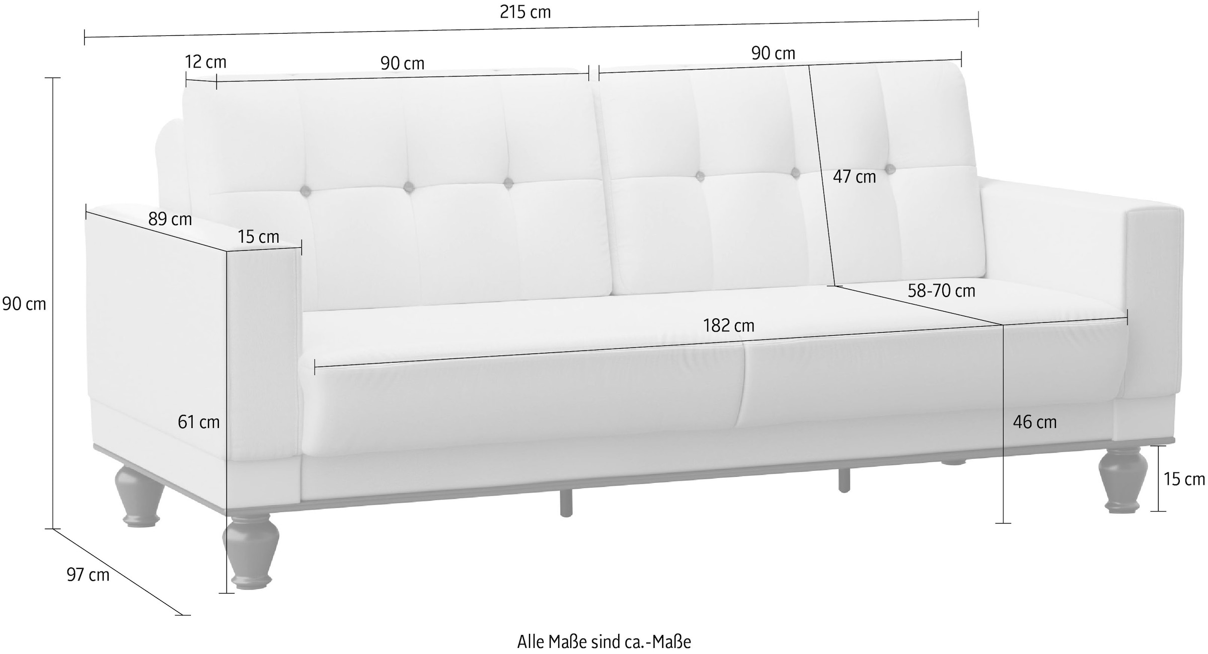 sit&more 3-Sitzer »Orient 5 V«, mit Strass-Stein, wahlweise mit Bettfunktion und Bettkasten