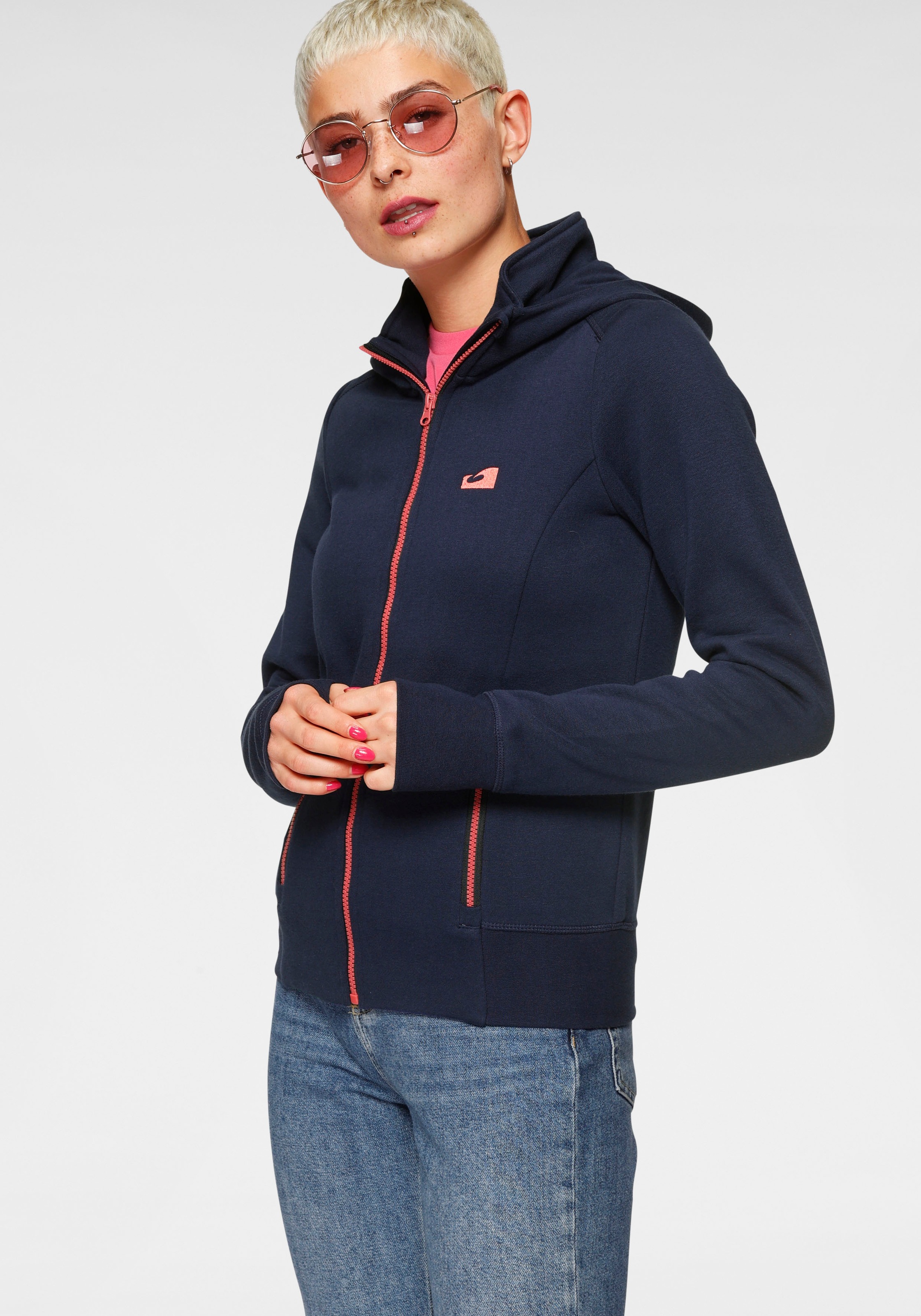 Ocean Sportswear Kapuzensweatjacke, mit kontrastfarbenen Reißverschlüssen