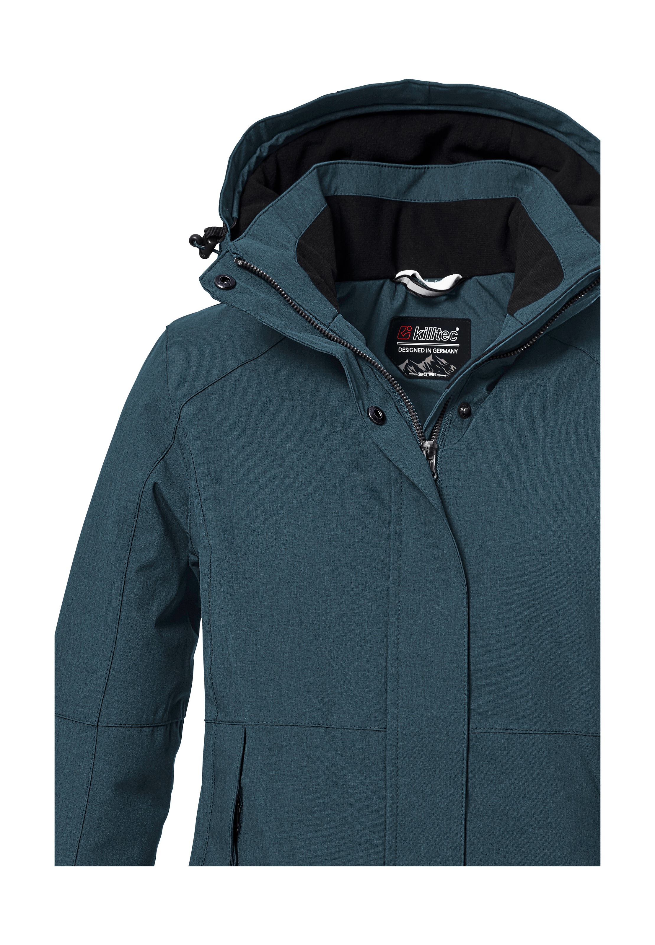 Killtec Outdoorjacke »KOW 37 WMN JCKT«, Wasserdichte Damenjacke mit abnehmbarer Kapuze und verstellbaren Bündchen