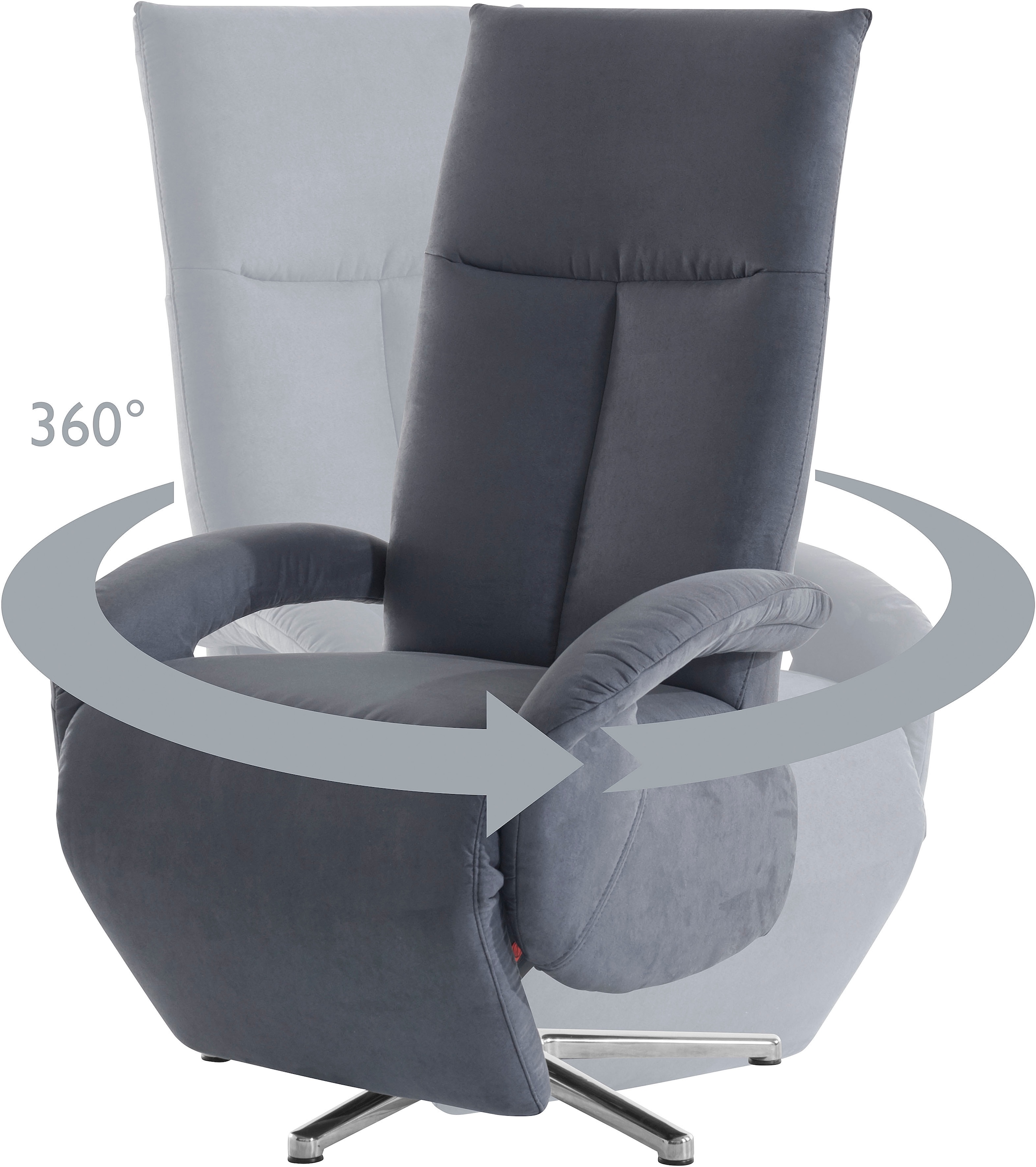 sit&more TV-Sessel »Tycoon mit Kopfteilverstellung und 360° Drehfunktion« wahlweise manuell oder elektrischer Funktion, auch mit Akku (kabellos)