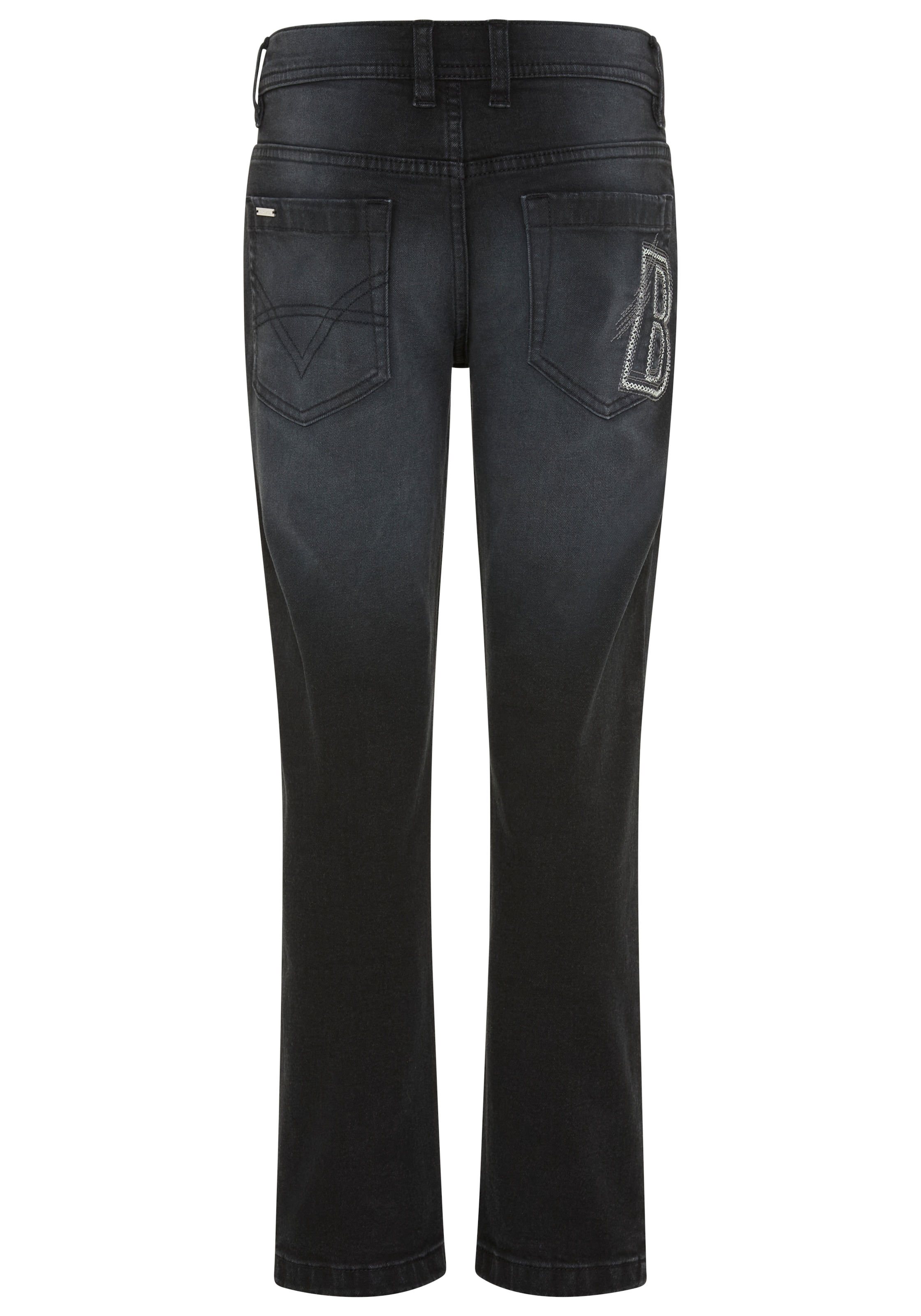 Bruno Banani Straight-Jeans »Gerade Stretchjeans mit modischer Stickerei auf Po-Tasche, für Jungen« für Jungen, normal hohe Leibhöhe, mit Stickerei