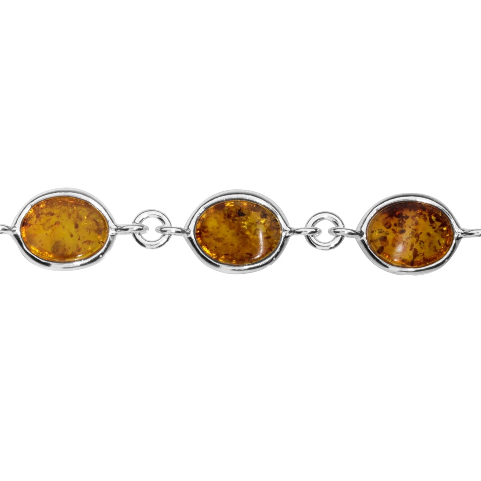 OSTSEE-SCHMUCK Armband »- Classic 8 x 6 mm - Silber 925/000 - Bernstein«