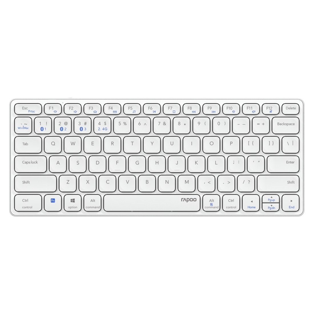 Wireless-Tastatur »E9600M kabellose Tastatur, Bluetooth, 2.4 GHz«, (Fn-Tasten)