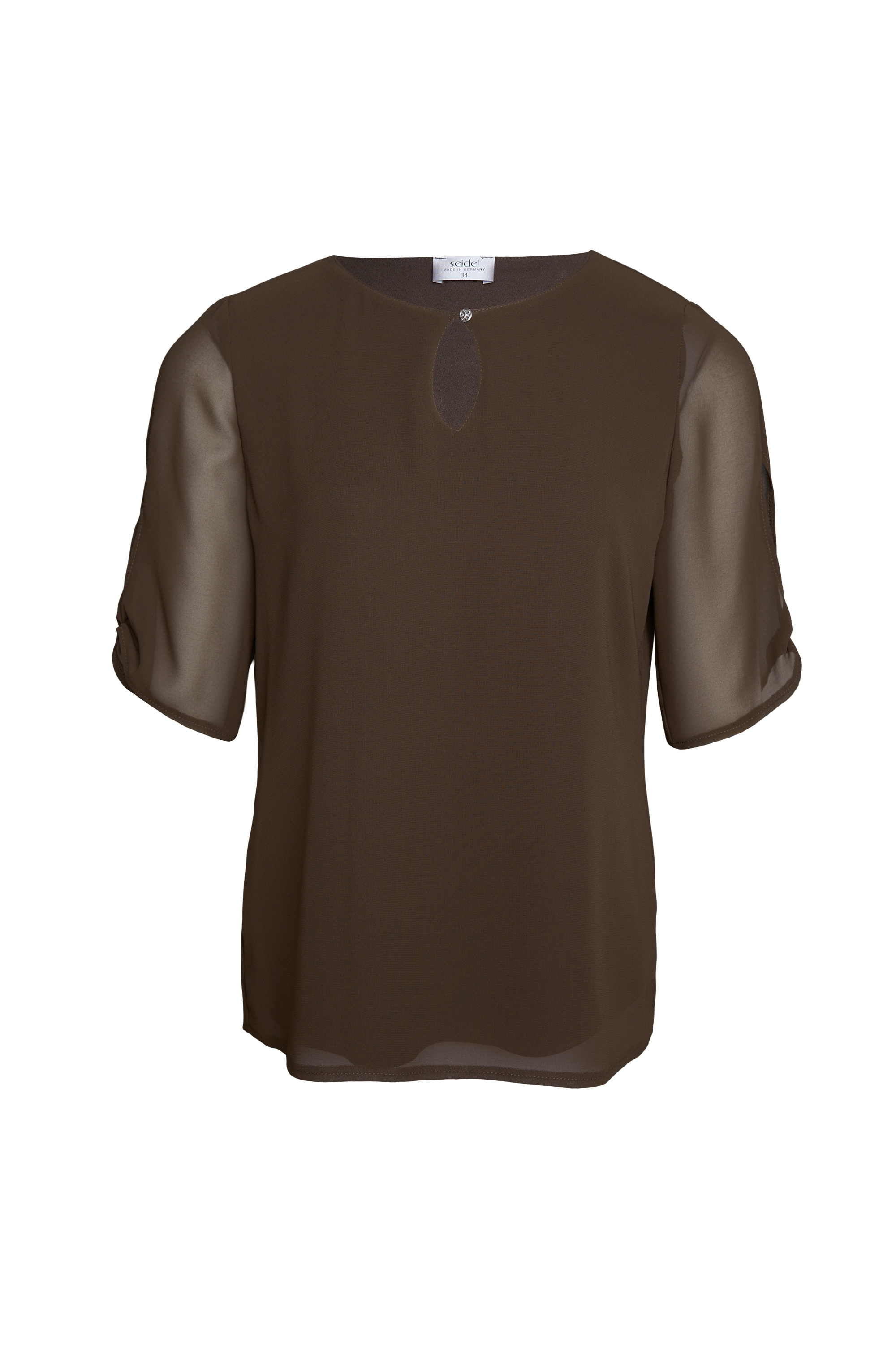 Seidel Moden Chiffonbluse »Otto exclusiv« Halbarm mit Cut-Out-Detail und Glitzerstein - MADE IN GERMANY