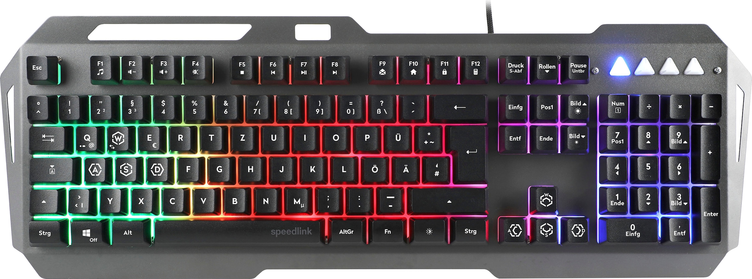 Gaming-Tastatur »LUNERA Metal Rainbow«, (USB-Anschluss), mehrfarbige Beleuchtung