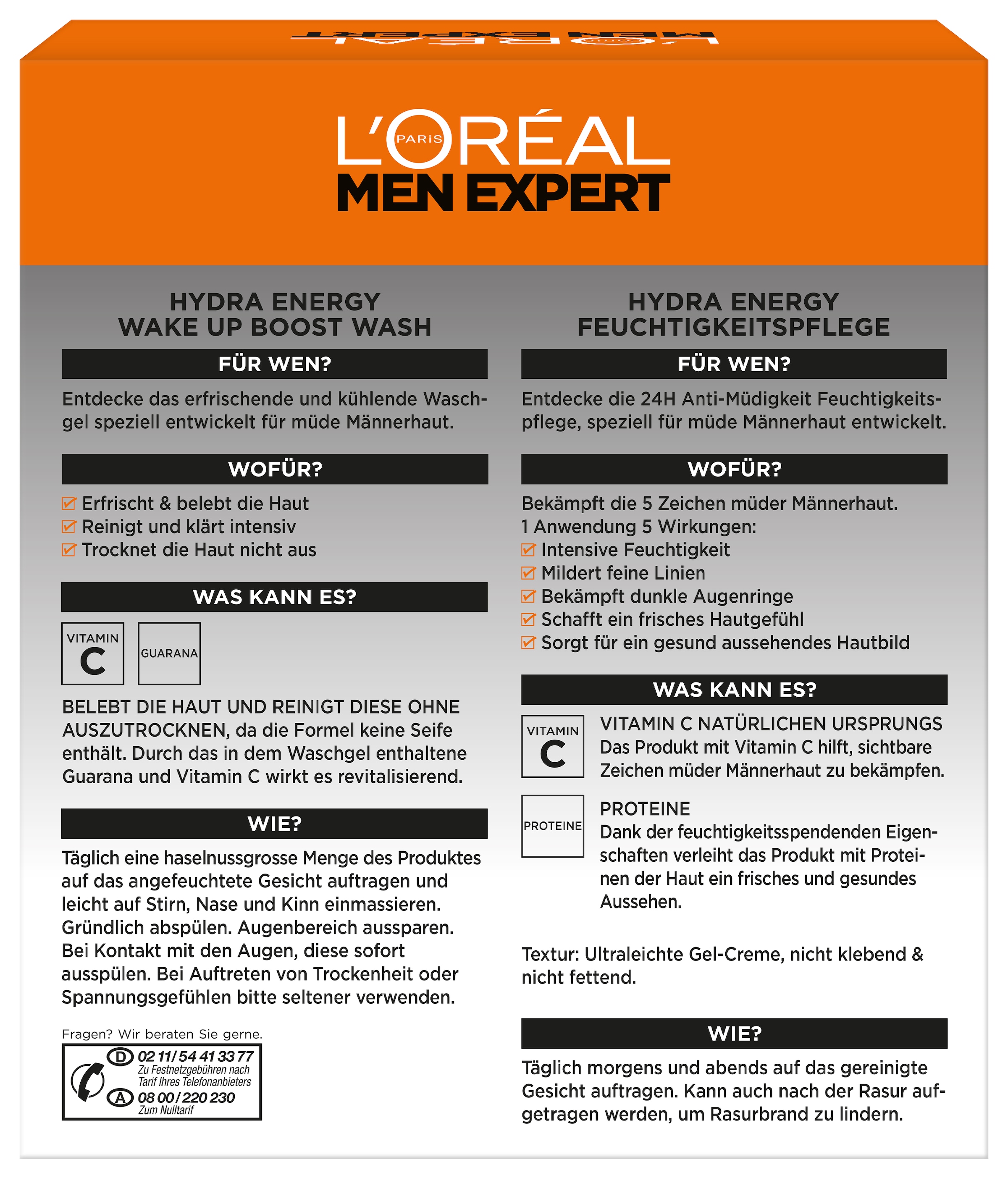 L'ORÉAL PARIS MEN EXPERT Gesichtspflege-Set »HYDRA ENERGY GESCHENKSET« mit Vitamin C