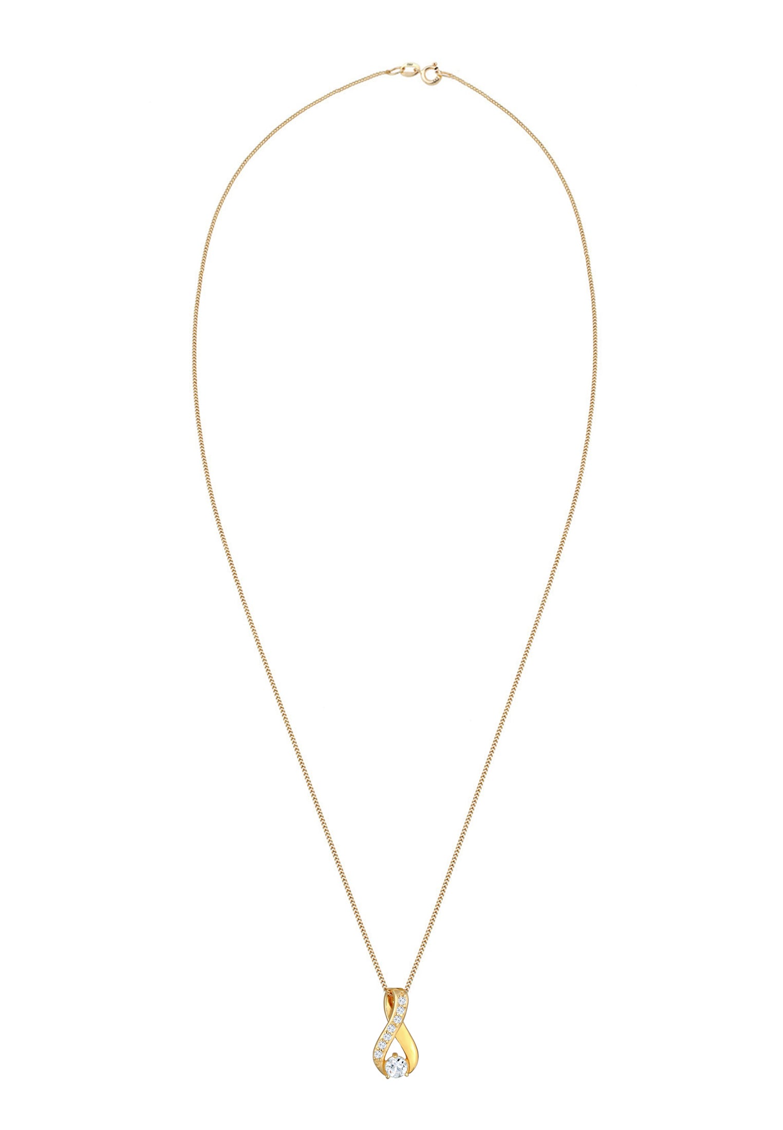 Elli Premium Silberkette »Halskette Infinity Symbol Topas 585 Gelbgold«