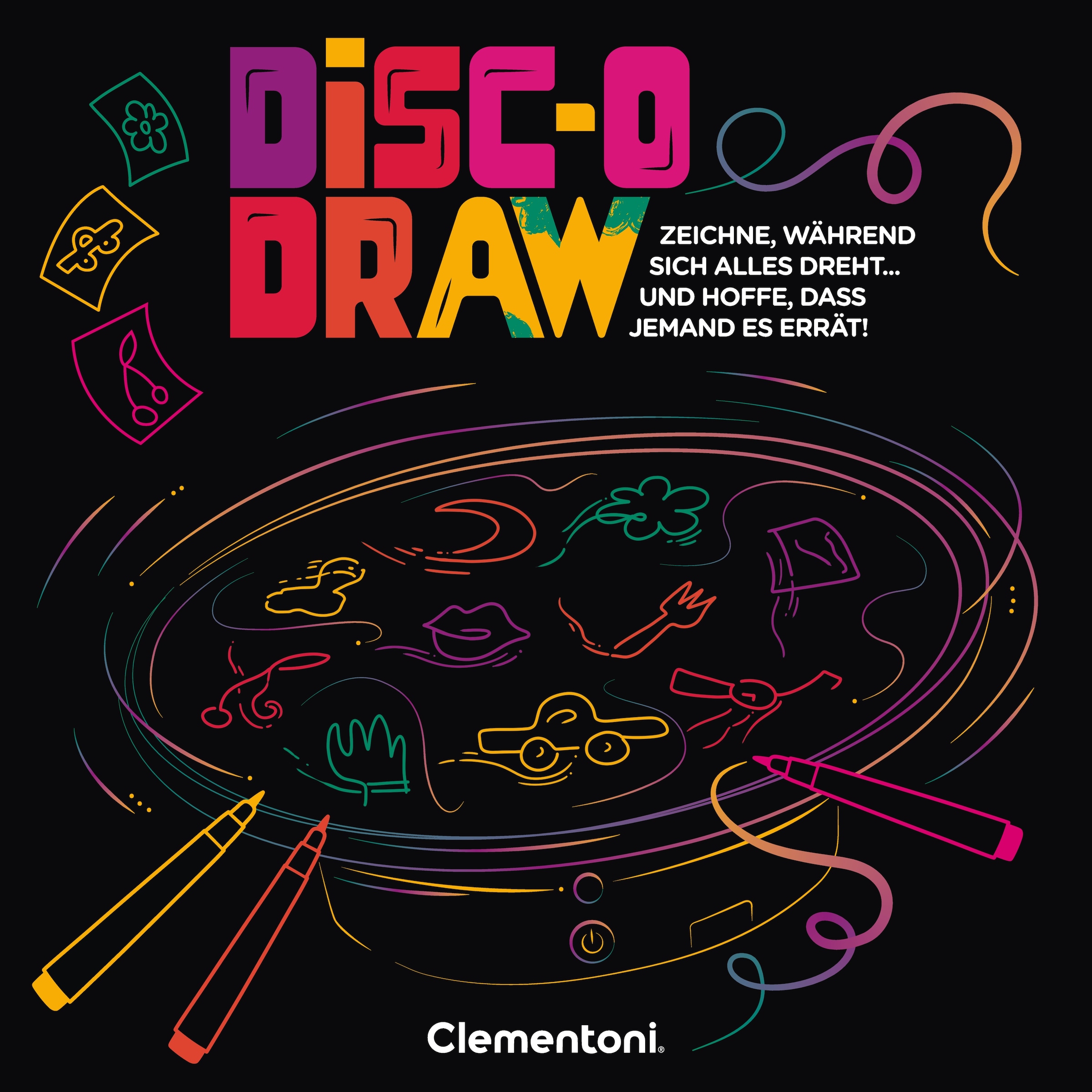Clementoni® Spiel »Disco Draw - Wer hat den Dreh raus?«