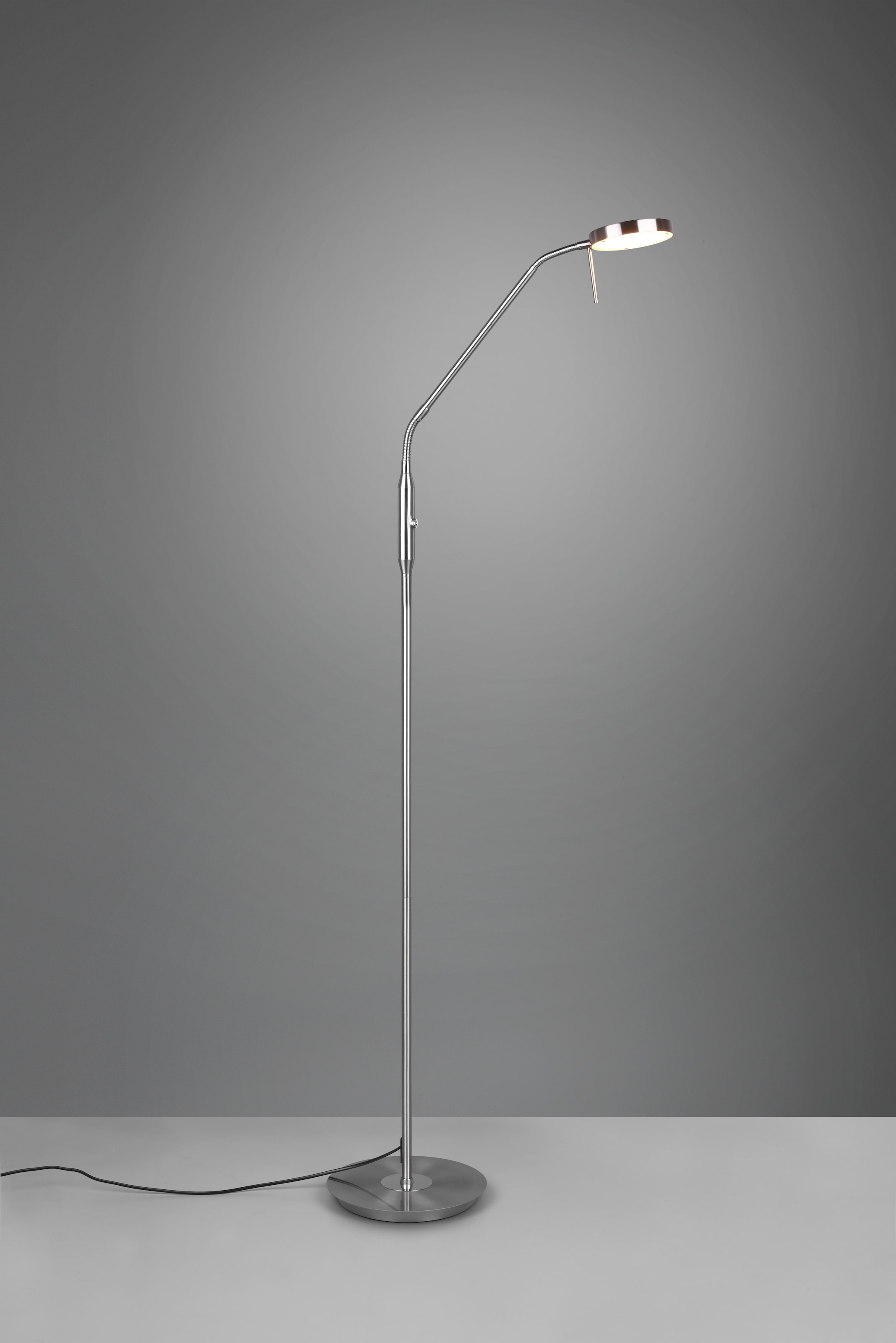 TRIO Leuchten LED Stehlampe »MONZA, Stehleuchte mit Sensordimmer Lichtfarbe einstellbar 2300-4000K«, 1 flammig, Leuchtmittel LED-Board | LED fest integriert, Leuchtenkopf flexibel verstellbar Memoryfunktion Höhe 145-160 cm