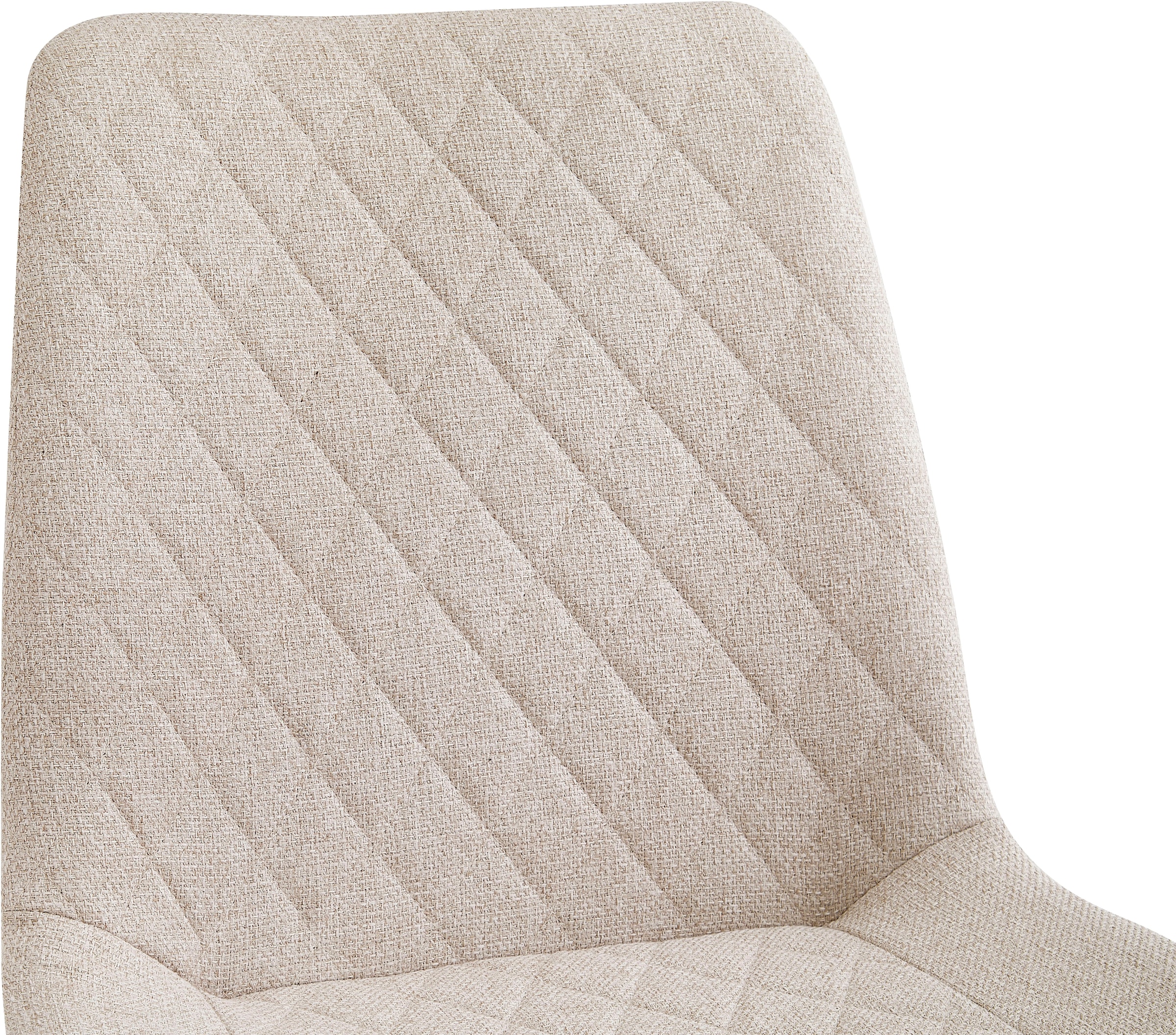 OTTO home Esszimmerstuhl »Juniper, 2er-Set« () 2 Stk.Stuhl aus Webstoff mit moderner Rautensteppung und 360° Drehfunktion
