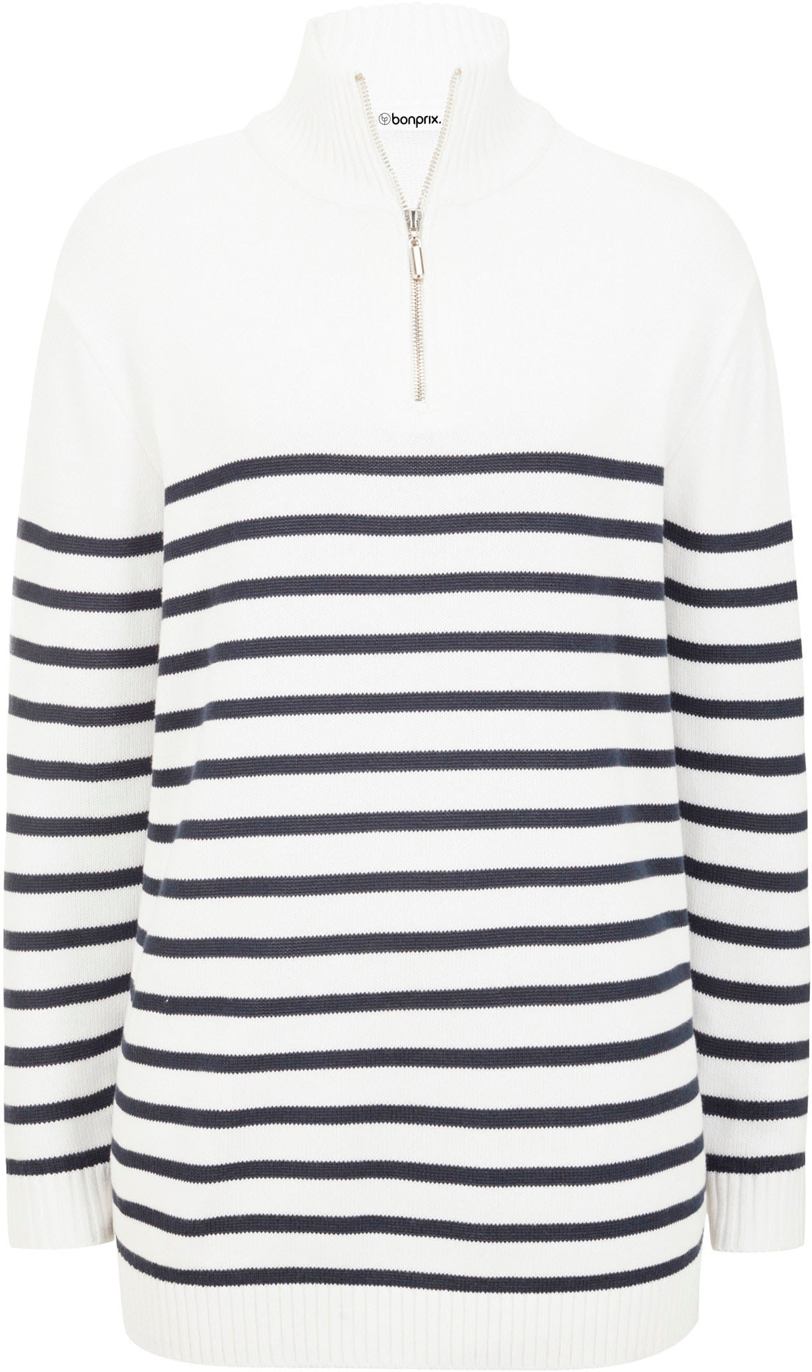 bonprix Troyer aus Baumwollmischung, mit Reißverschluss, lässig geschnitten