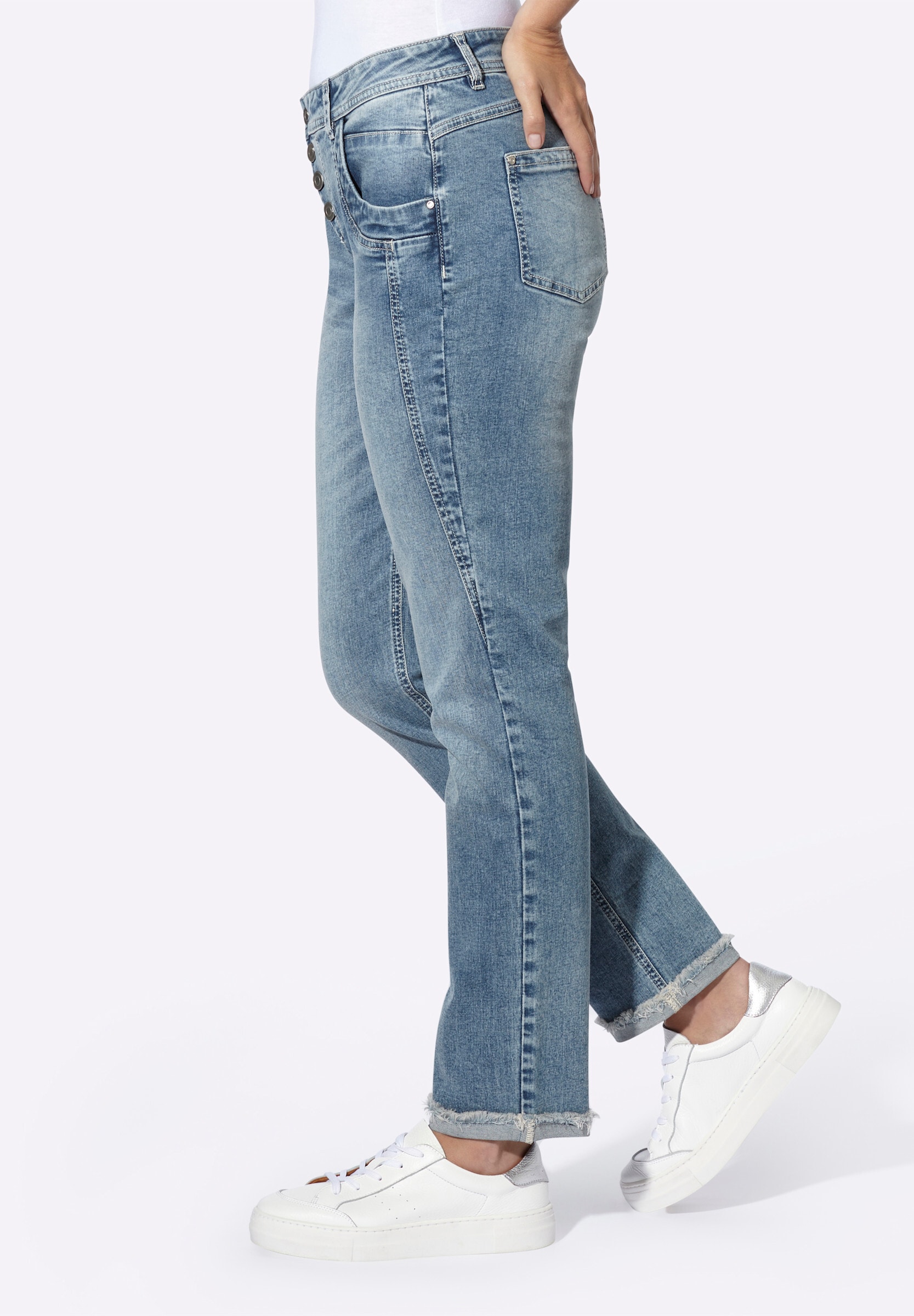 heine 5-Pocket-Jeans »Jeans Jeans mit Fransen«