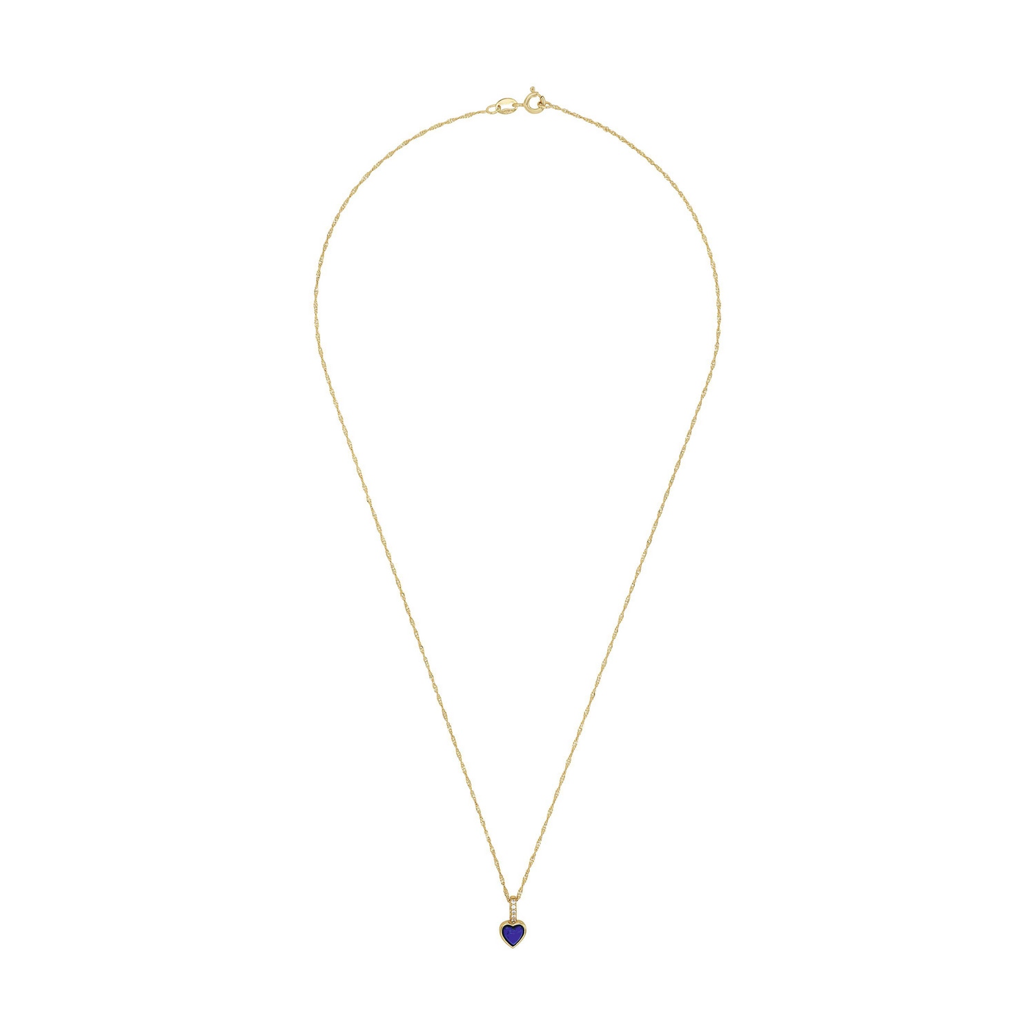 Amor Kette mit Anhänger »Schmuck Geschenk, Herz« mit Zirkonia (synth.), Lapislazuli