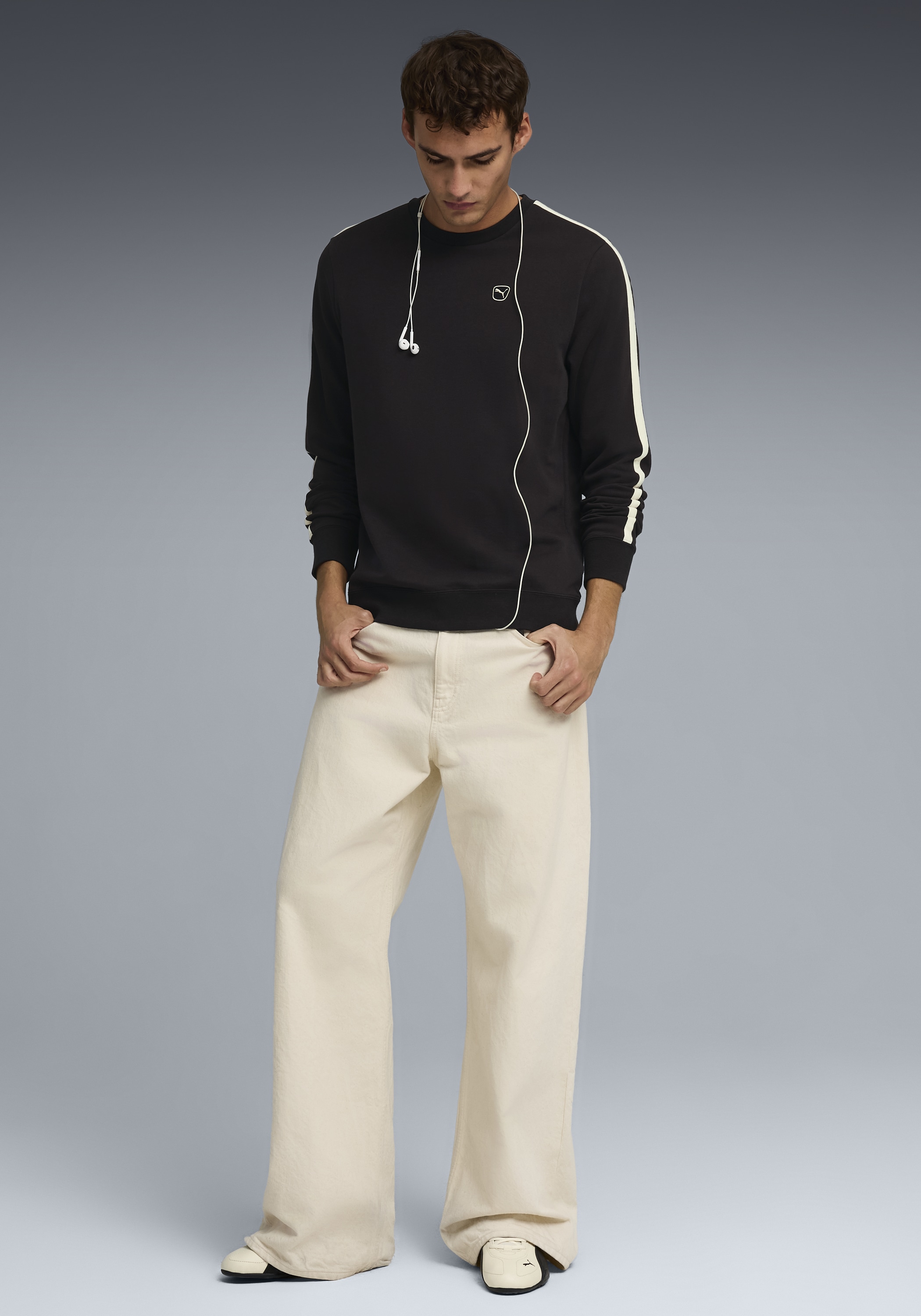 PUMA Langarmshirt »ESS ELEVATED CREW TR« Regular Fit, sportlicher Stil, mit Rundhalsausschnitt