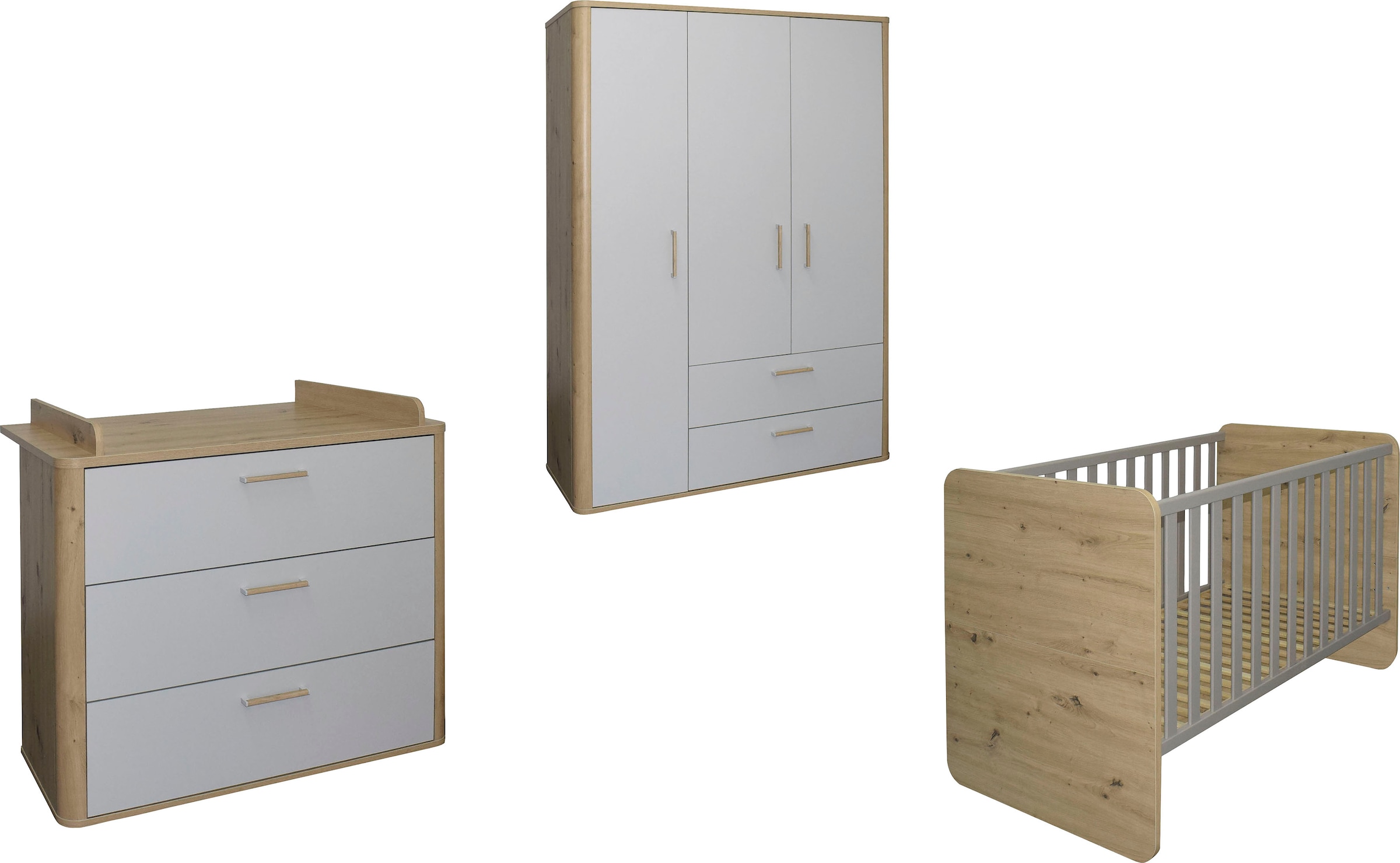 Mäusbacher Babymöbel-Set »Lilly«, (3 St., Wiko/Bett/Kleiderschrank)